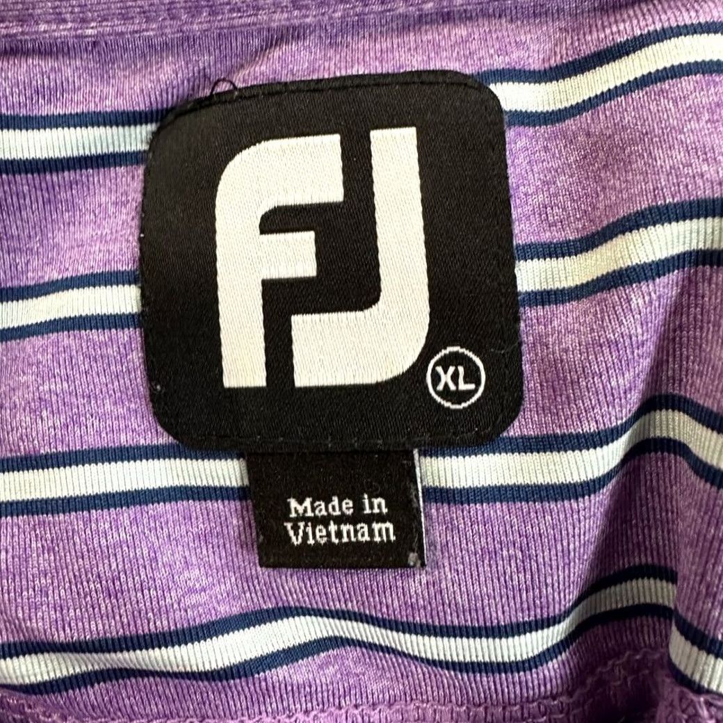 Footjoy FootJoy FJ Polo Shirt Mens XL Purple Stripe Rugby Athletic Short Sleeve Shirt Size US XL / EU 56 / 4 - 4 Thumbnail
