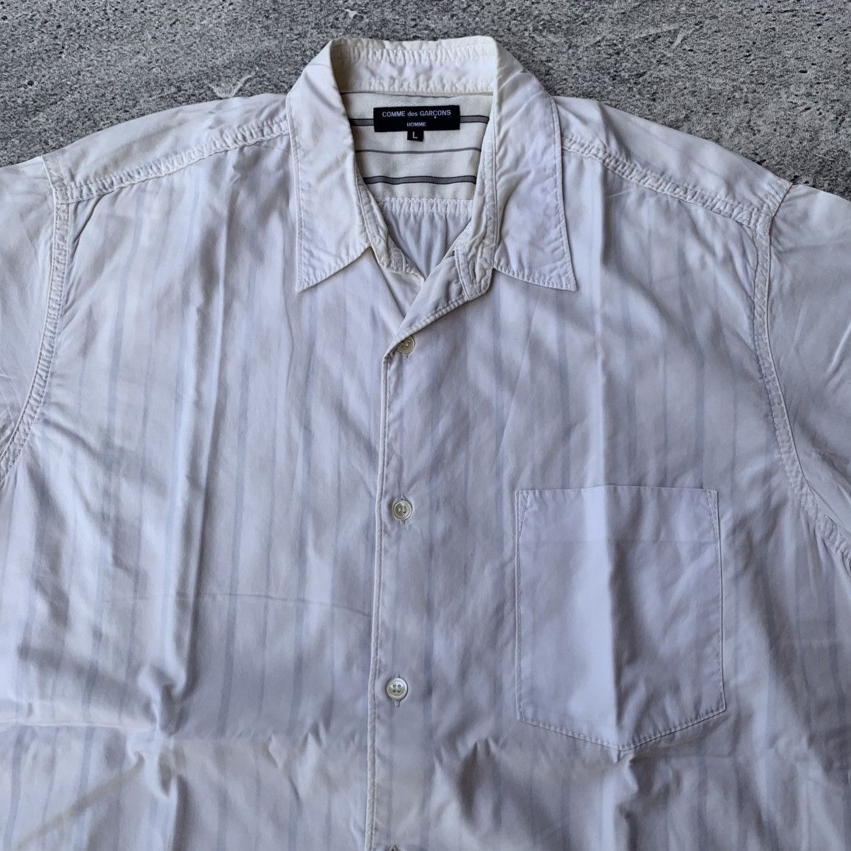 Comme des Garcons Homme Comme des Garcons Homme Striped Shirts Size US L / EU 52-54 / 3 - 2 Thumbnail