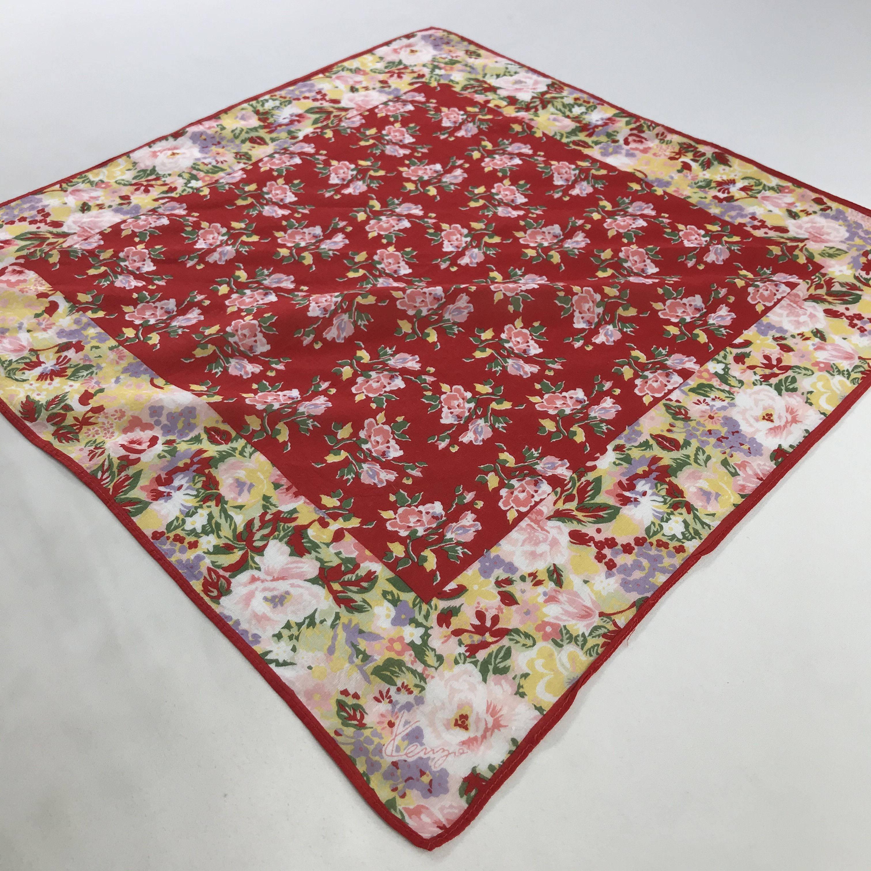 Kenzo × Vintage Kenzo Bandana / Handkerchief / Neckerchief - S1025 Size ONE SIZE - 2 Thumbnail