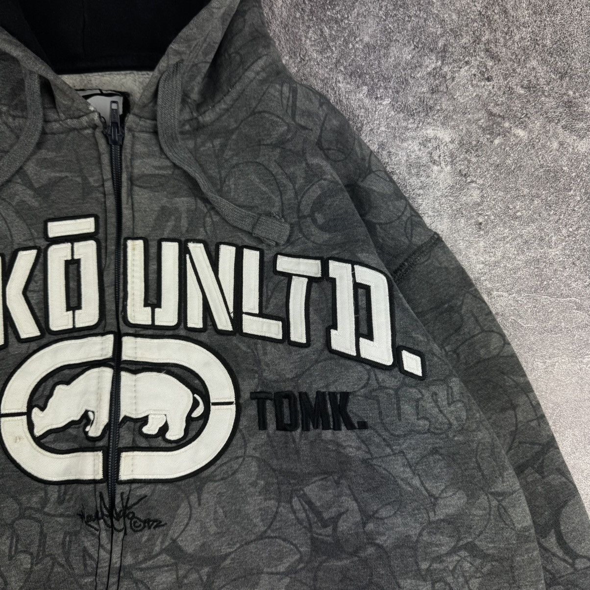 Ecko Unltd. Ecko Unltd Graffiti All-Over Print Full-Zip Hoodie Grey Size US M / EU 48-50 / 2 - 3 Thumbnail