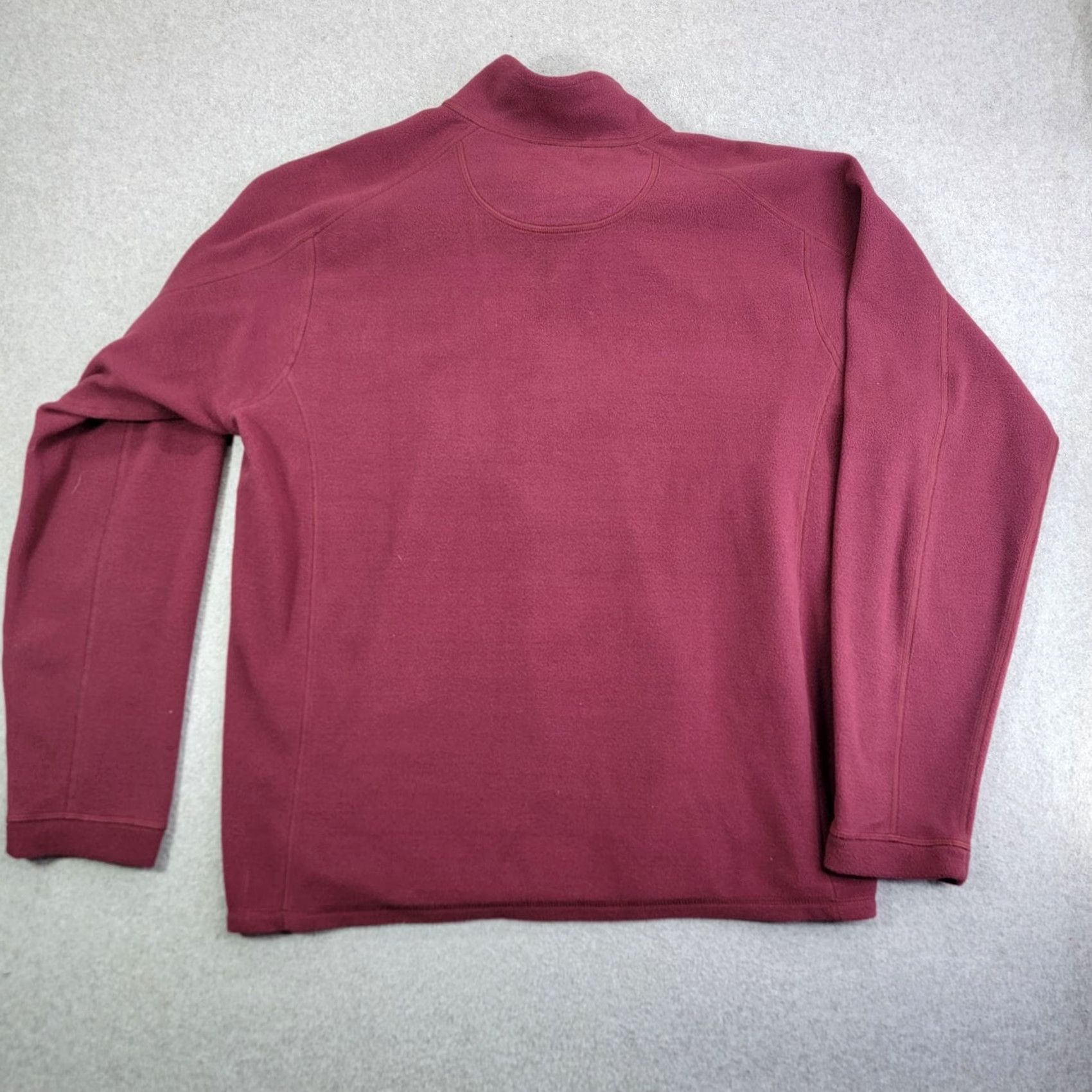 Vintage LL Bean Fleece Sweater Men's XL 1/4 Zip Pullover Hiking burgundy Red 90s Classic Outdoor Mens Size US XL / EU 56 / 4 - 5 Thumbnail