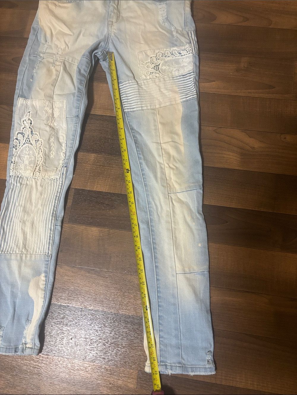 BLANKNYC Blank NYC Shibby Patchwork Stretch Skinny Jeans 27 Size 27" / US 4 / IT 40 - 8 Thumbnail