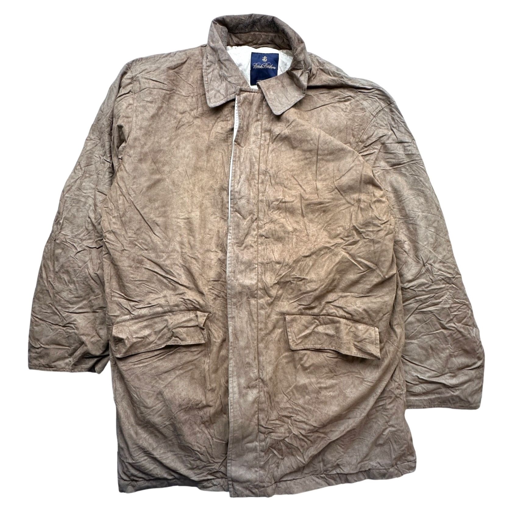 Brooks Brothers Brooks Brothers Car Coat Long Mens Medium Brown Pockets Full Zip Button Coat Size US M / EU 48-50 / 2 - 2 Thumbnail