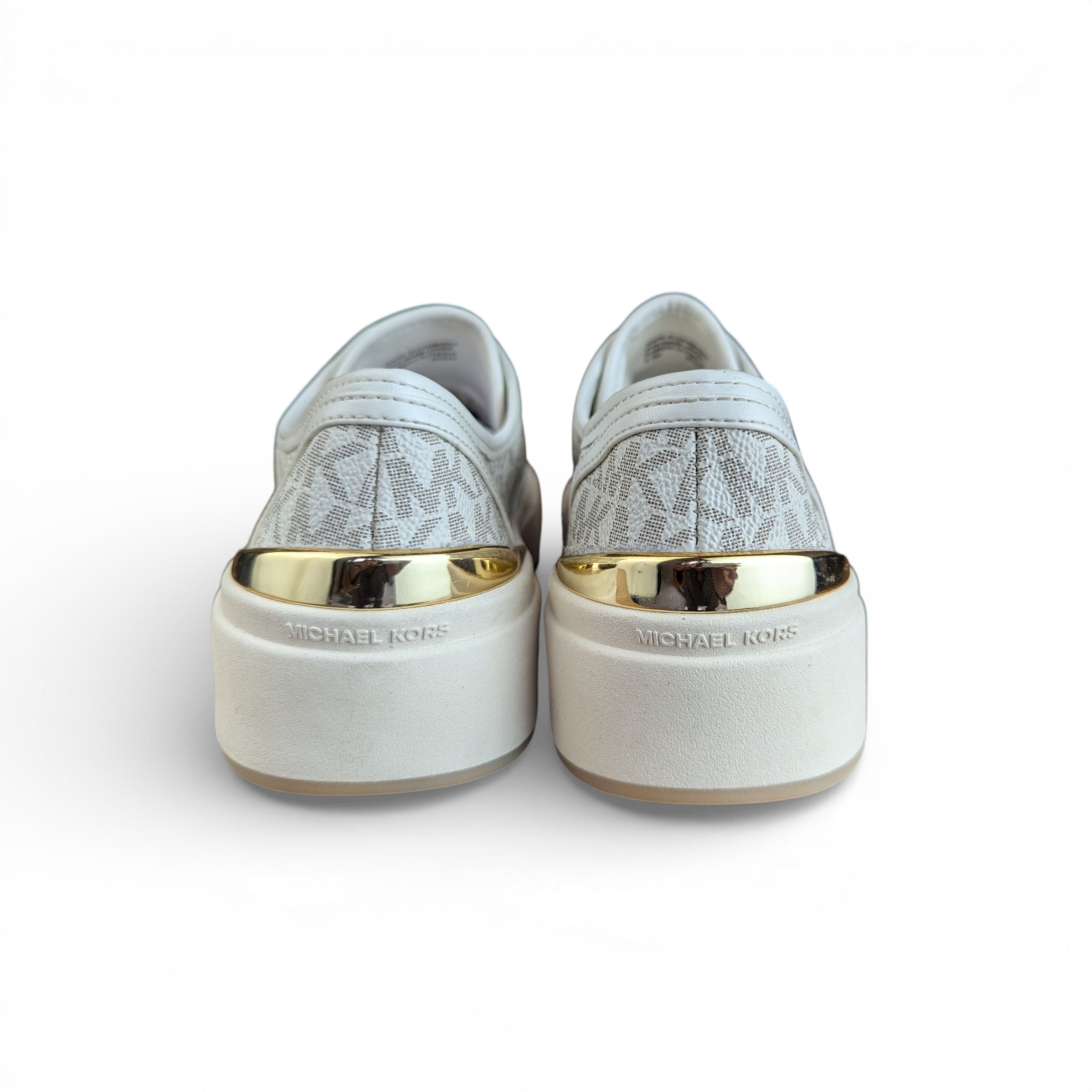 Michael Kors MICHAEL KORS Beige Gold Sneakers Size US 8.5 / IT 38.5 - 6 Thumbnail