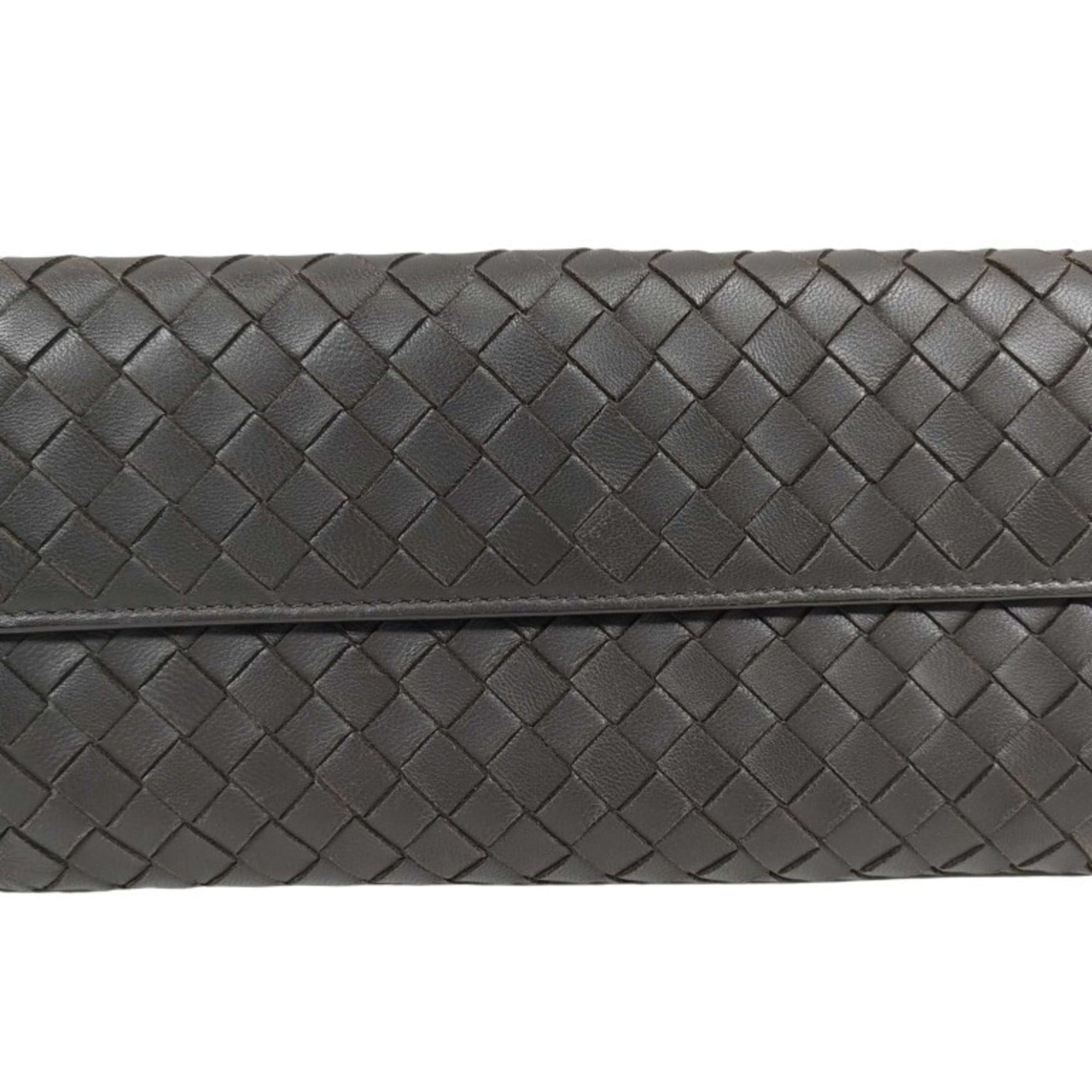 Bottega Veneta BOTTEGA VENETA Intrecciato Long Wallet 134075 Brown Leather Men's and Women's W Bifold Size ONE SIZE - 1 Thumbnail