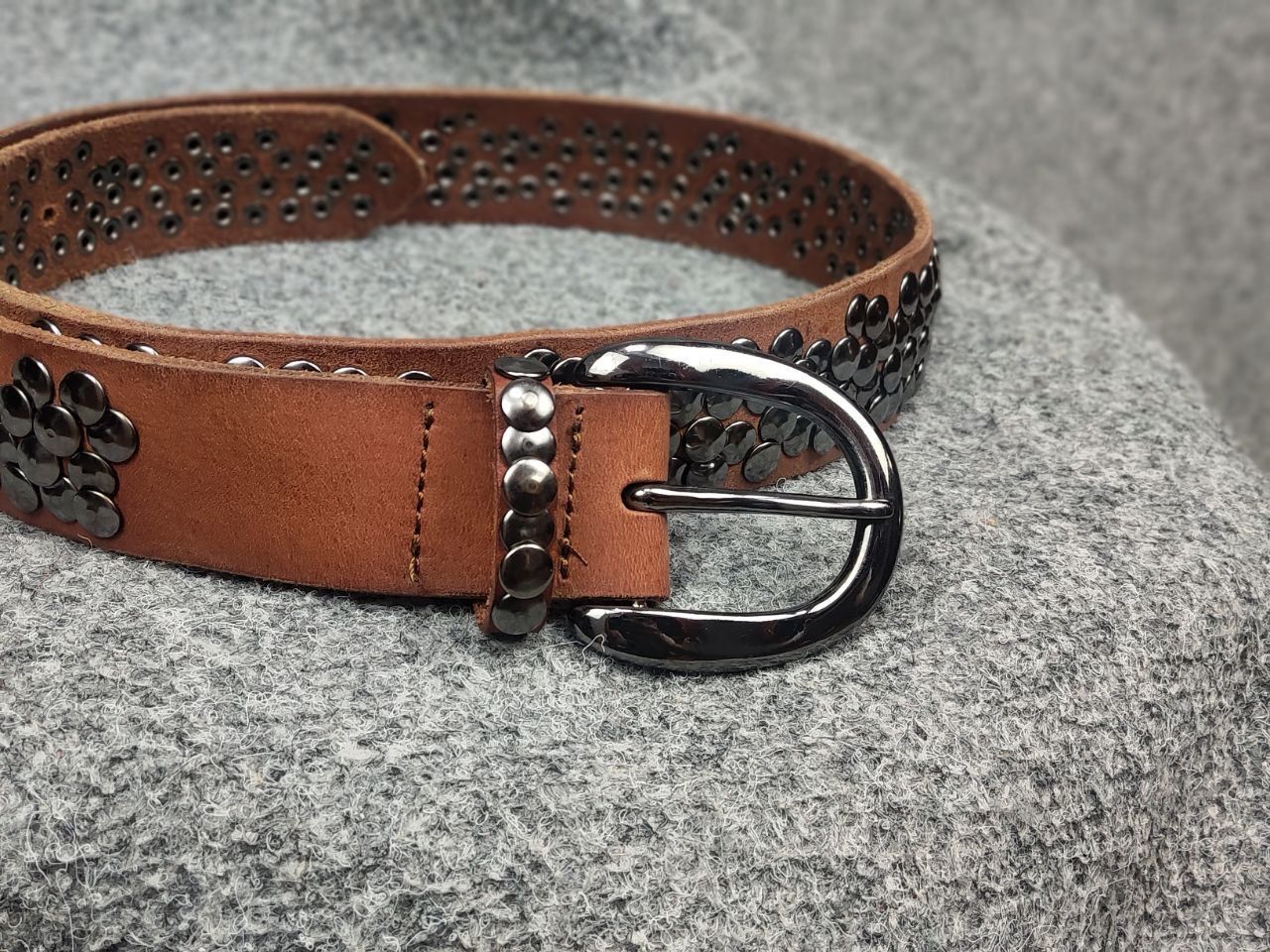 Japanese Brand Vintage 90s Japan Leather Belt Hysteric Glamour Y2K Style Size ONE SIZE - 3 Thumbnail