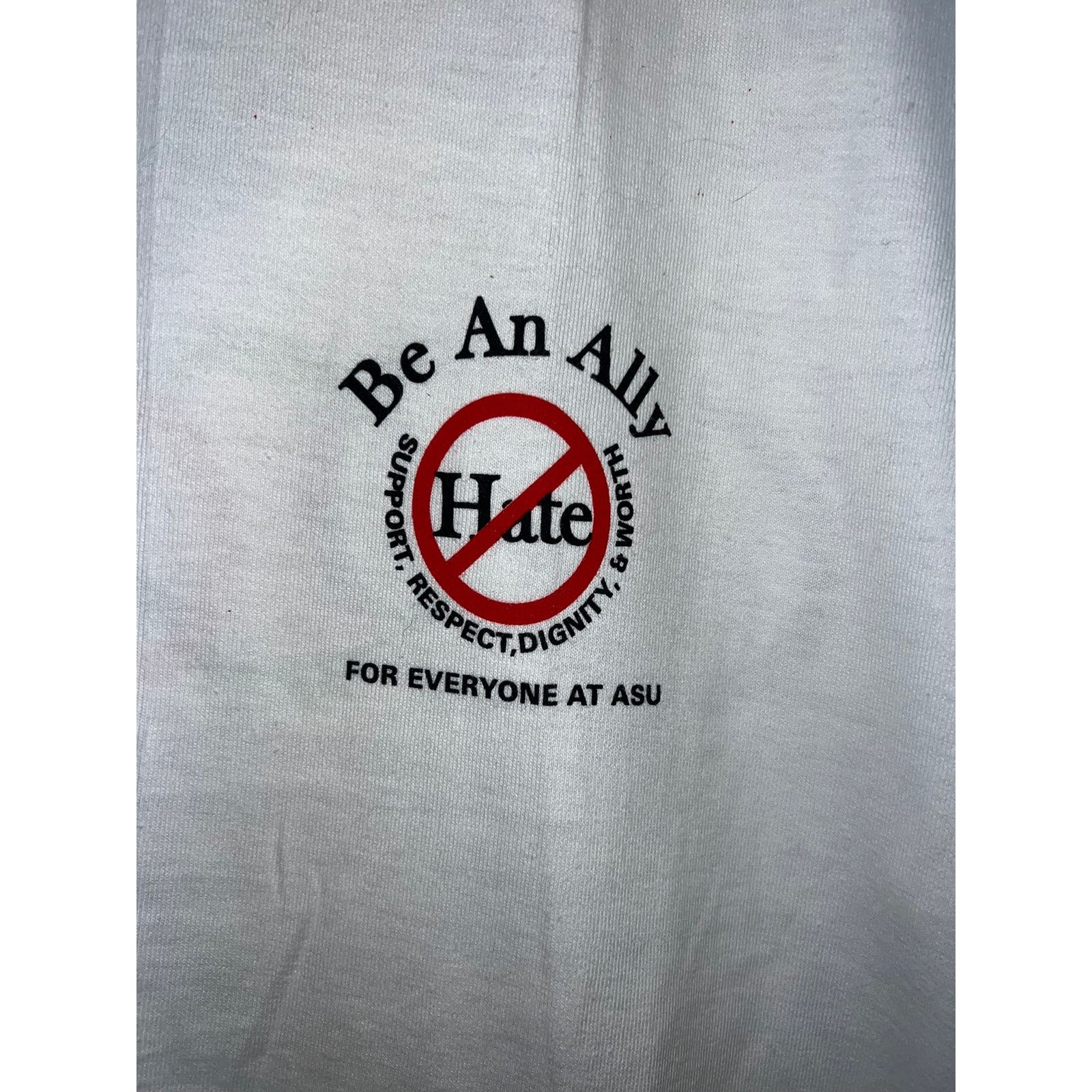 Hanes Vintage Anti Hate Shirt Age Gender Race Religon 90s Tee L Size US L / EU 52-54 / 3 - 3 Thumbnail
