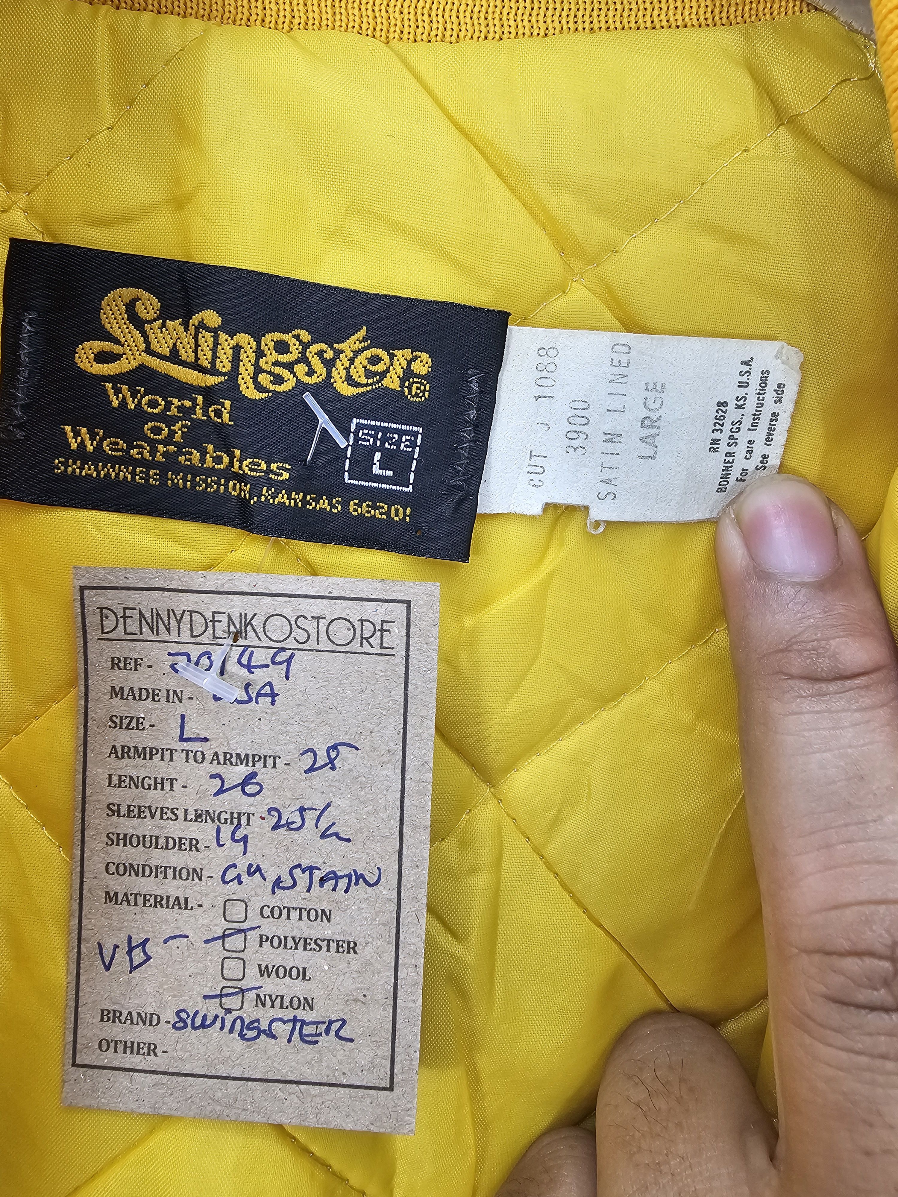 Swingster Vintage Swingster Anderson's Oasis Lary Varsity Jacket J0149 Size US L / EU 52-54 / 3 - 13 Thumbnail