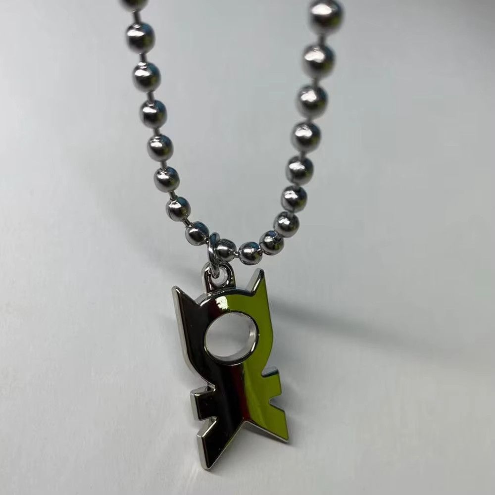 Jewelry Curved OK Letter Pendant Necklace Size ONE SIZE - 3 Thumbnail