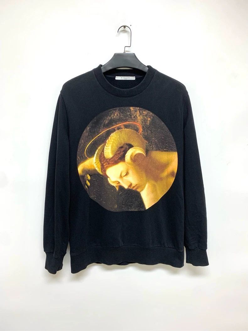Givenchy Givenchy Black Horned Virgin Hoodie 2506-Nextarrow Size US M / EU 48-50 / 2 - 1 Thumbnail
