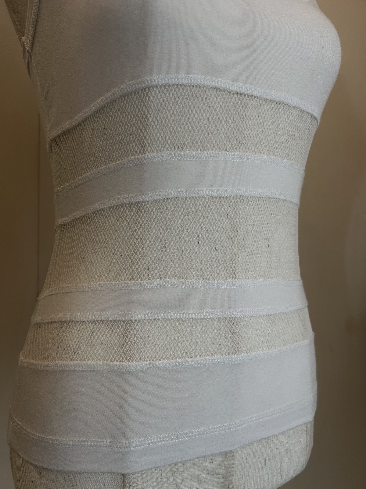Dirk Bikkembergs 2000s mainline mesh inserts tanktop with "7" back motif Size S / US 4 / IT 40 - 5 Thumbnail