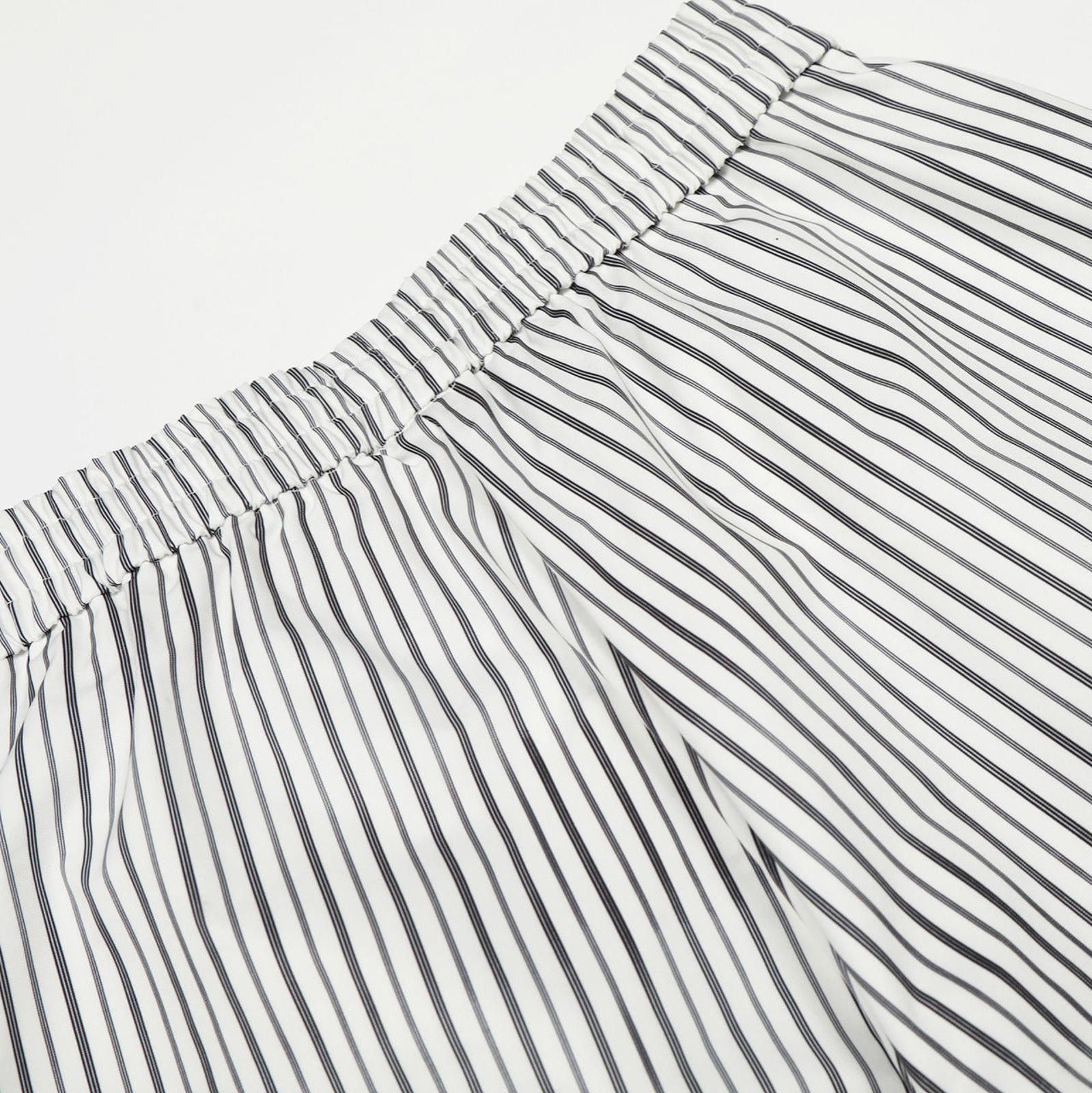 Japanese Brand White Striped Wide Leg Pants, Relaxed Fit Trousers Size US 32 / EU 48 - 3 Thumbnail