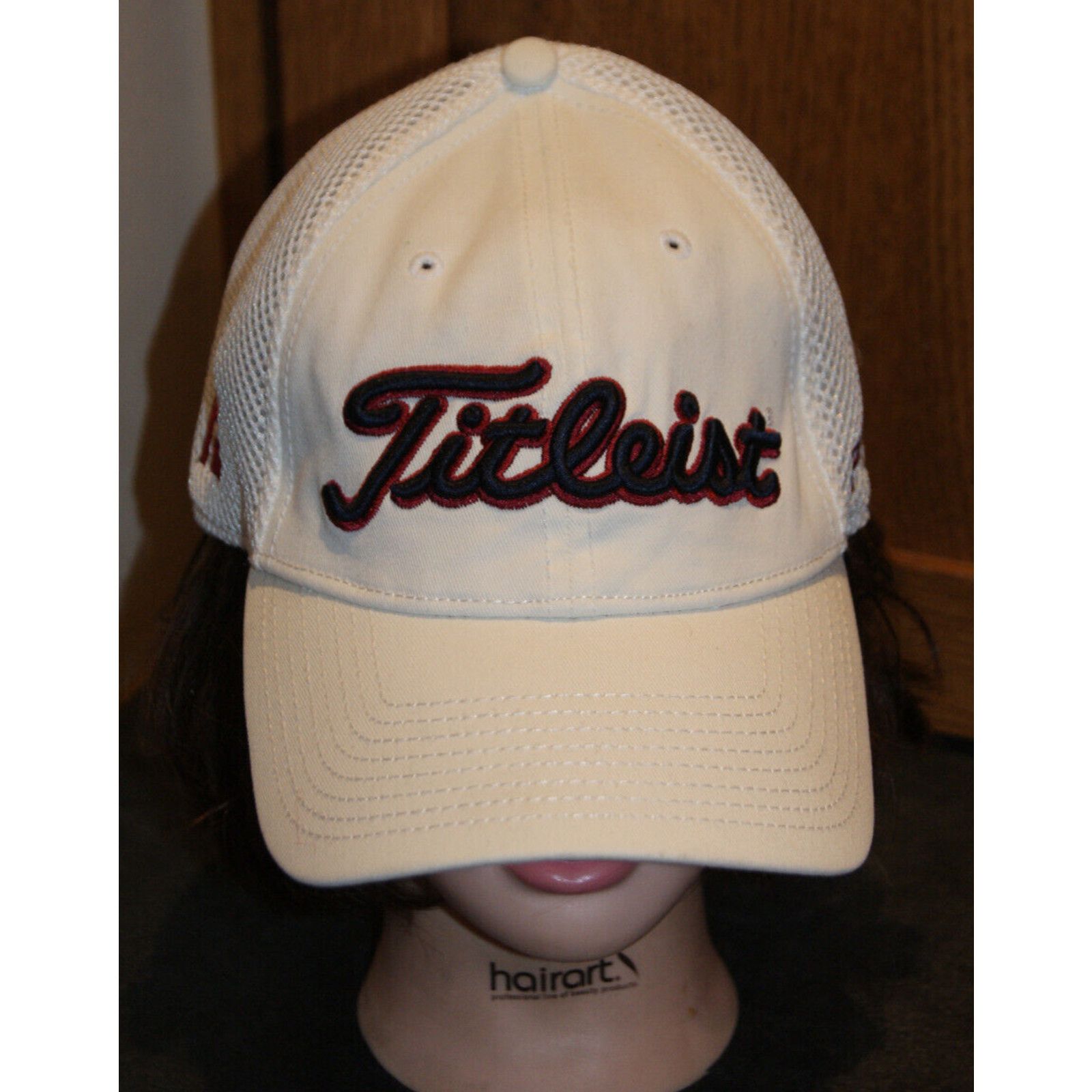 Titleist Titleist New Era FootJoy Golf Hat Cap White L/XL Mesh Fitted Size ONE SIZE - 1 Thumbnail