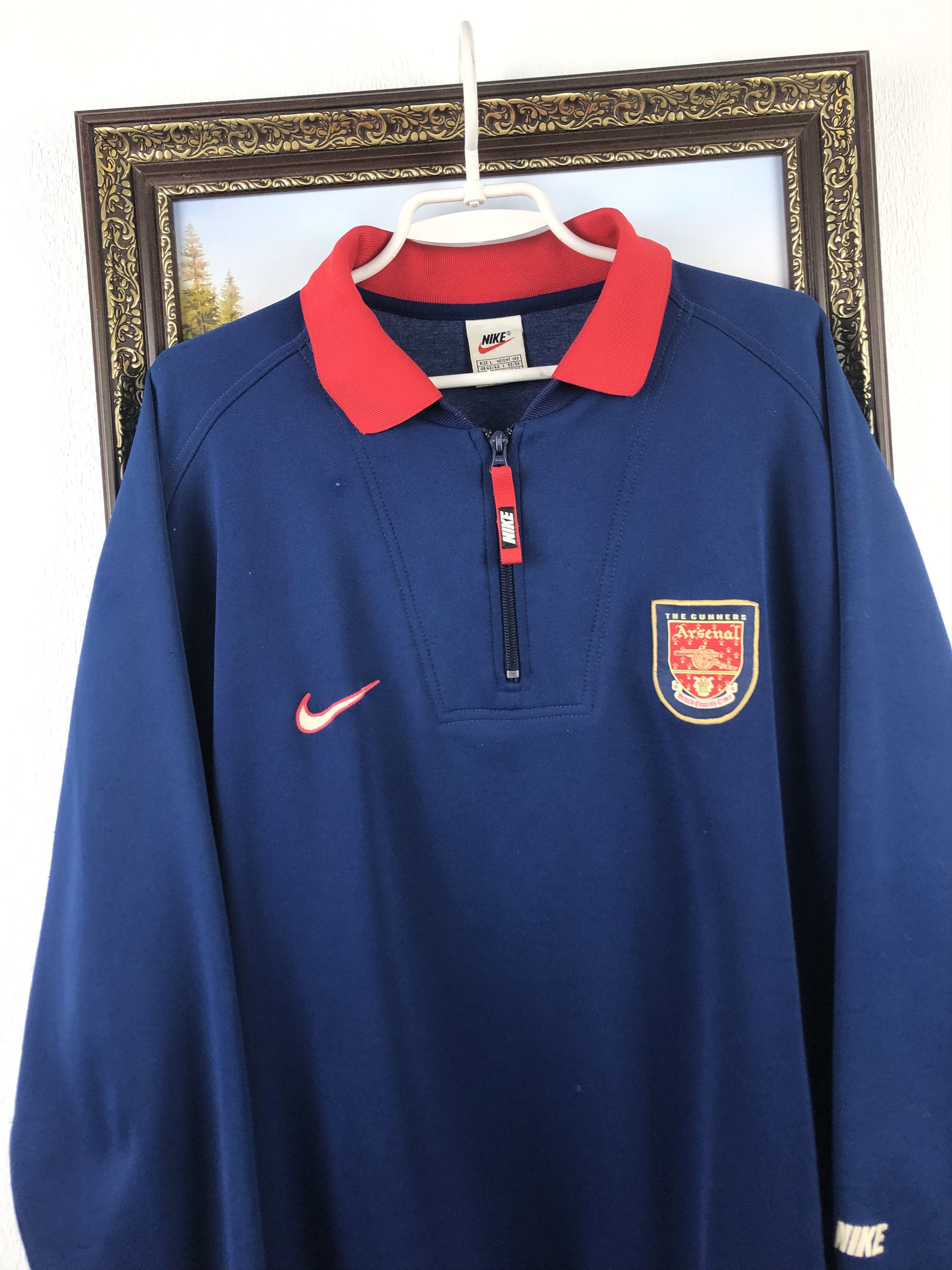Nike Vintage Nike FC Arsenal Soccer Sweatshirt Football Jacket Size US L / EU 52-54 / 3 - 3 Thumbnail