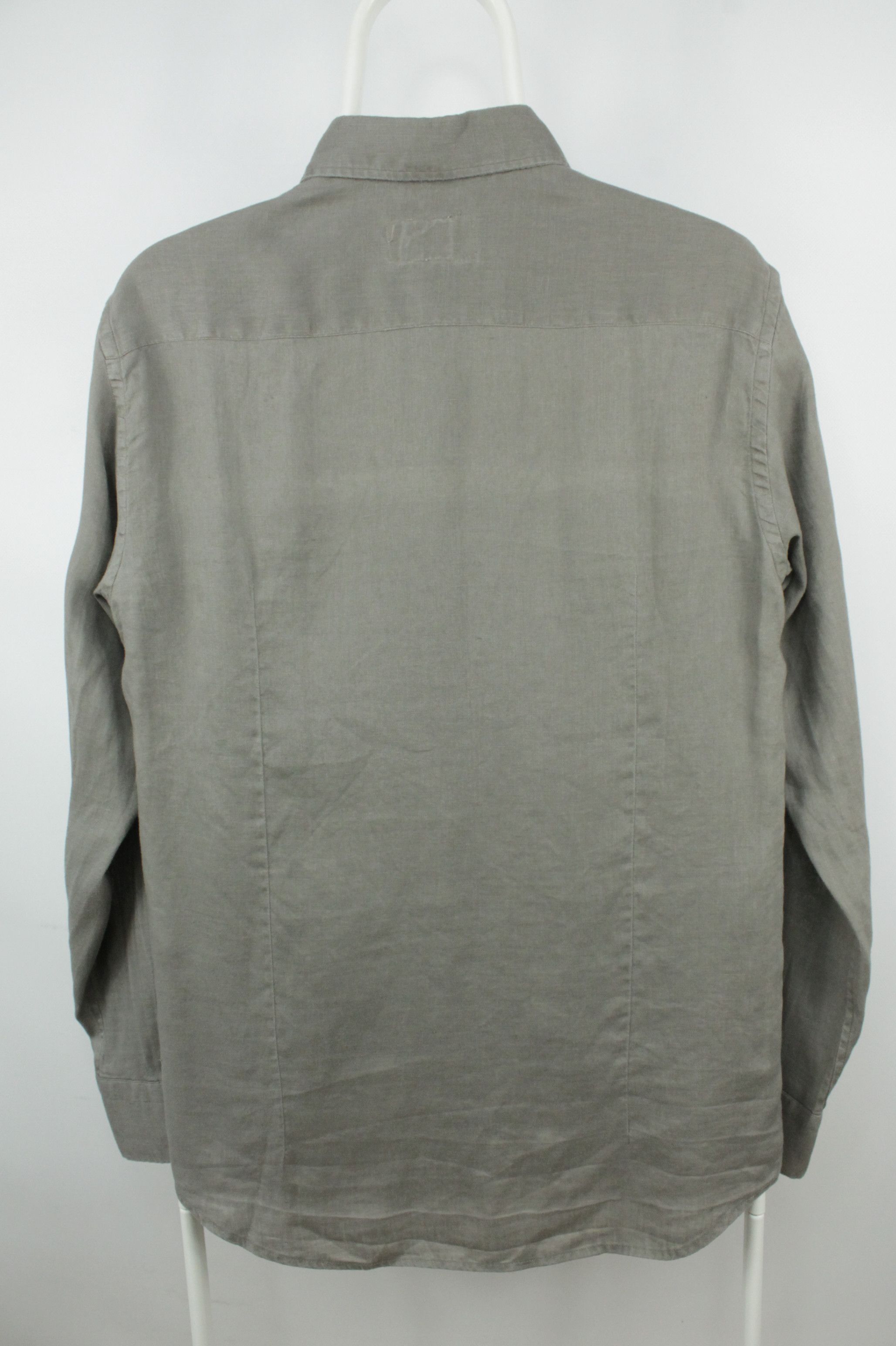 Other Kevin Blake Slim Fit Gray Linen Shirt Men's Size US M / EU 48-50 / 2 - 5 Thumbnail