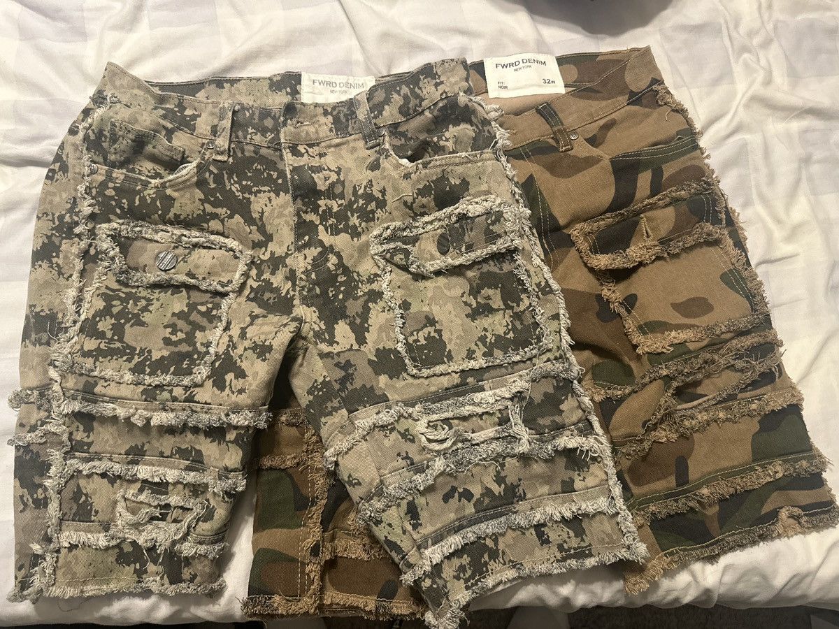 Other frwrd denim camo cargo shorts army/forest Size US 32 / EU 48 - 5 Thumbnail
