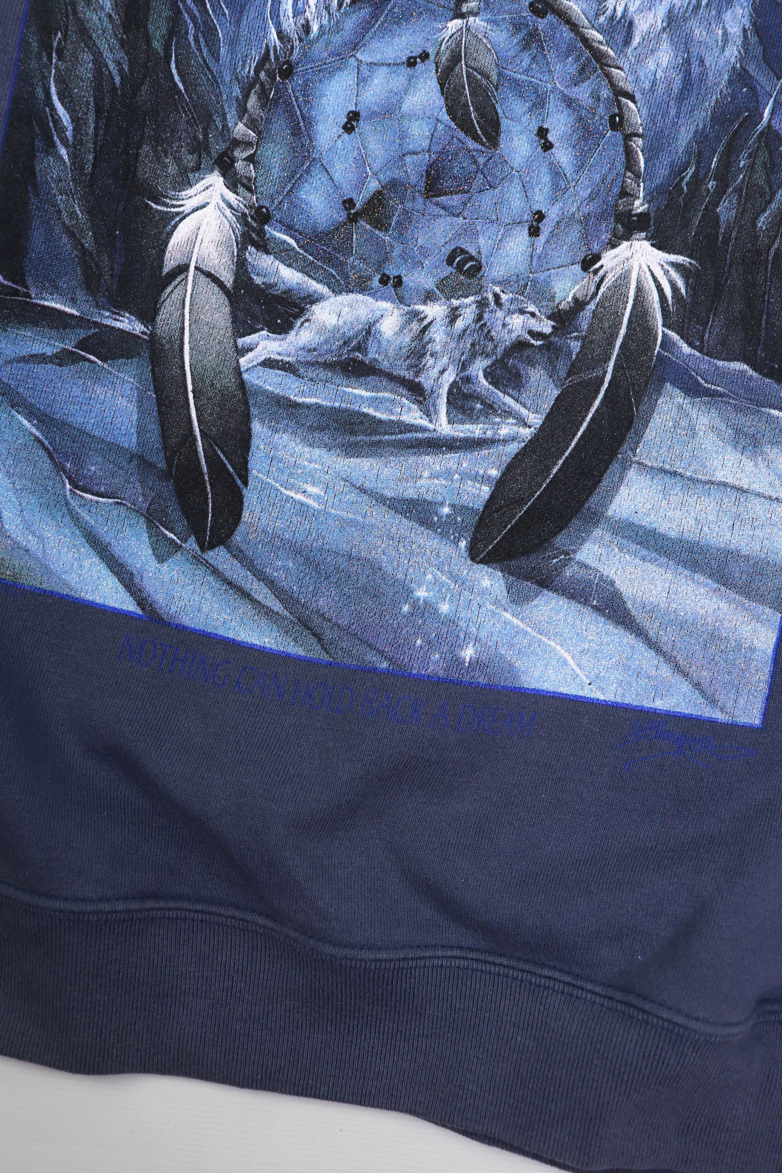 Vintage Vintage 90s Wolfs Graphics Sun Faded Crewneck Sweatshirt Size L / US 10 / IT 46 - 8 Thumbnail