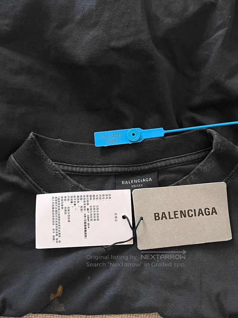 Balenciaga Balenciaga Pattern Letter Print Round Neck Short Sleeve T- Size US S / EU 44-46 / 1 - 5 Thumbnail
