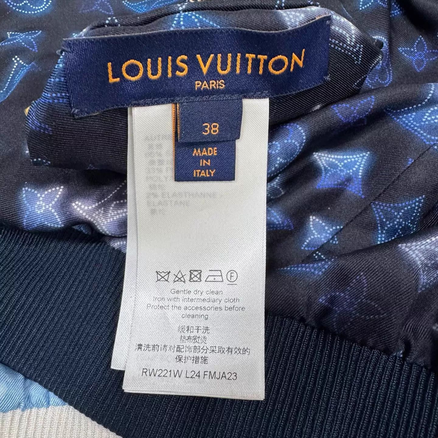 Louis Vuitton LV Blue 2-Sided Gradient Monogram Shell Jacket 38 Size S / US 4 / IT 40 - 6 Thumbnail