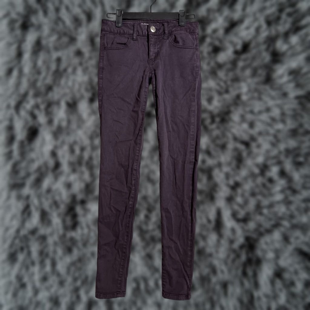 American Eagle Outfitters American Eagle Outfitters Jegging Pants Women 8 Purple Denim Stretch Skinny Y2K Retro Grunge City Womens Size 30" / US 8 / IT 44 - 1 Thumbnail