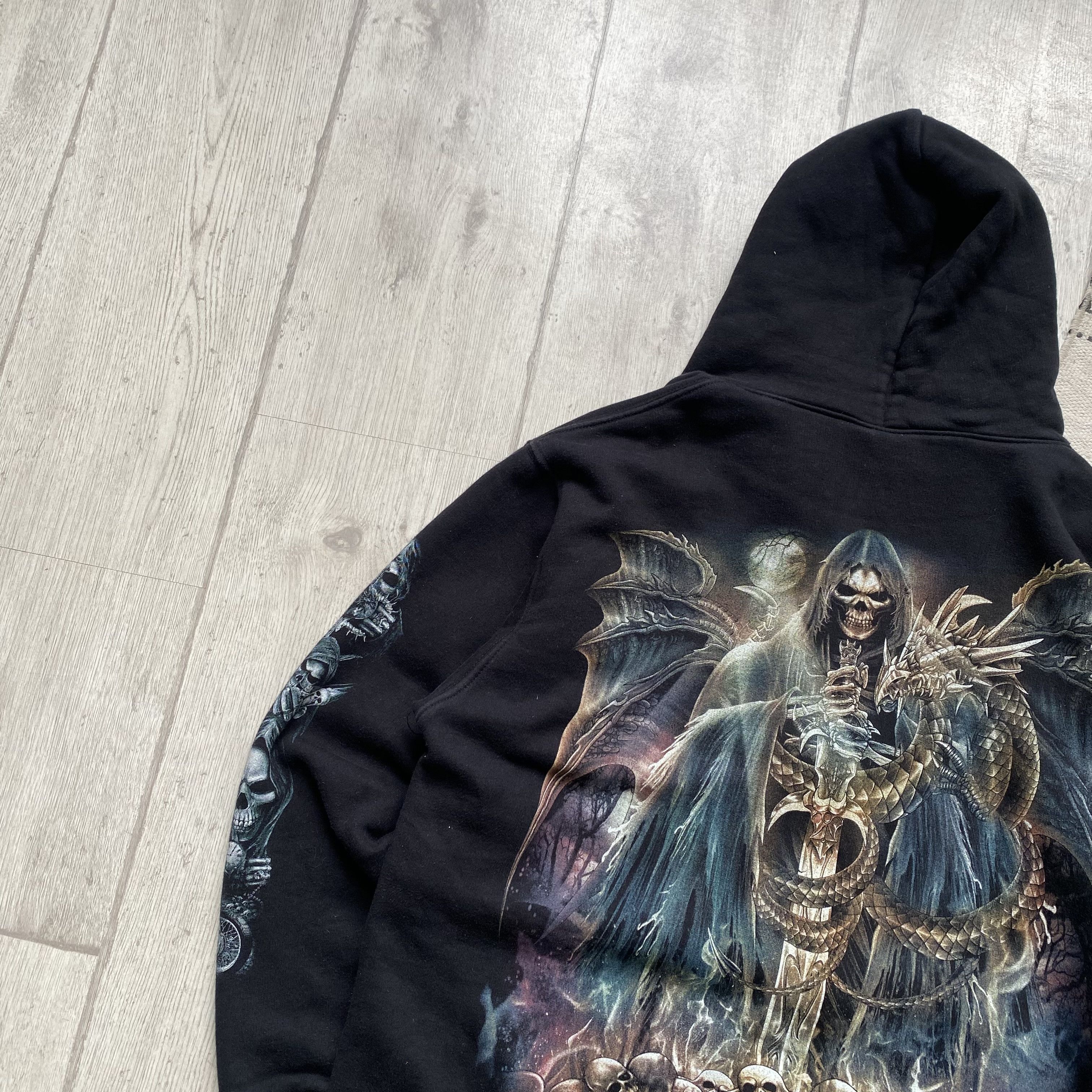 Affliction ☠️ Vintage Rock Skulls zip hoodie Horror Wild Affliction Size US M / EU 48-50 / 2 - 12 Thumbnail