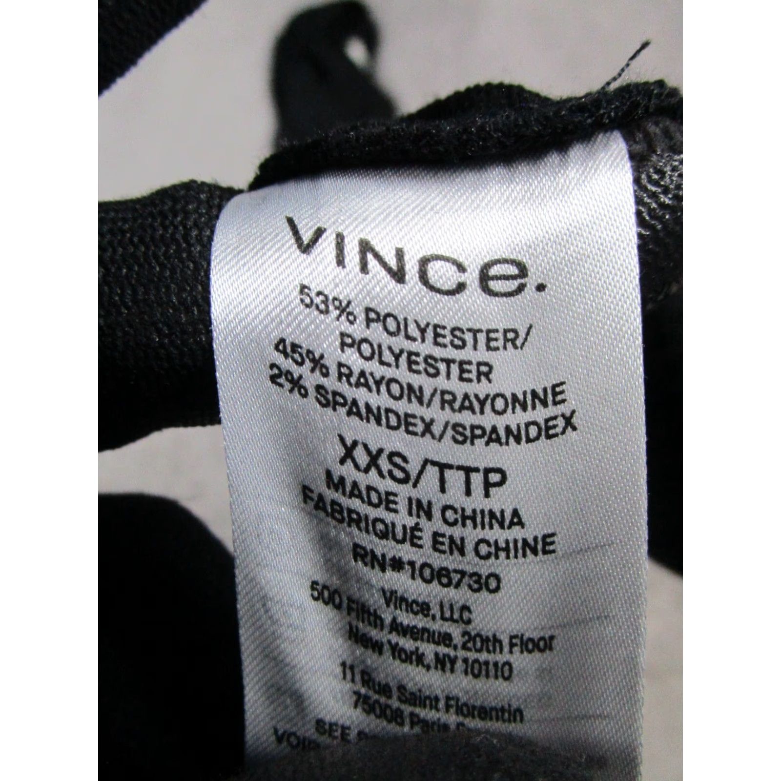 Vince Vince Dress Womens XXS Black Bodycon Sleeveless Scoop Neck Pullover KnA Knee Length Regular Polyester Stretch Casual Party/Cocktail Travel Womens Size XXS / US 00 / IT 34 - 4 Thumbnail