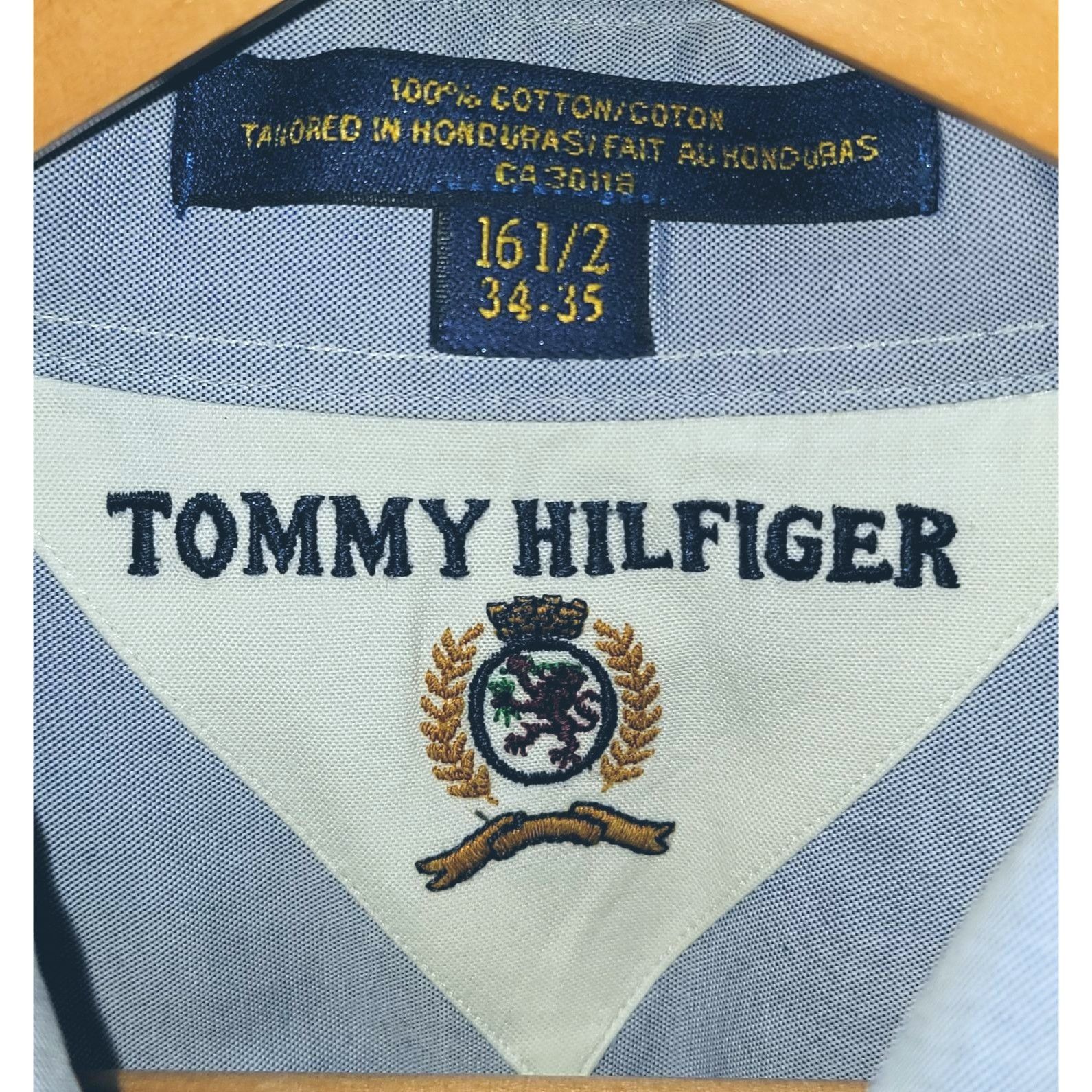 Tommy Hilfiger Tommy Hilfiger Blue Oxford Shirt Mens 16.5 34/35 Button Down Size US M / EU 48-50 / 2 - 3 Thumbnail