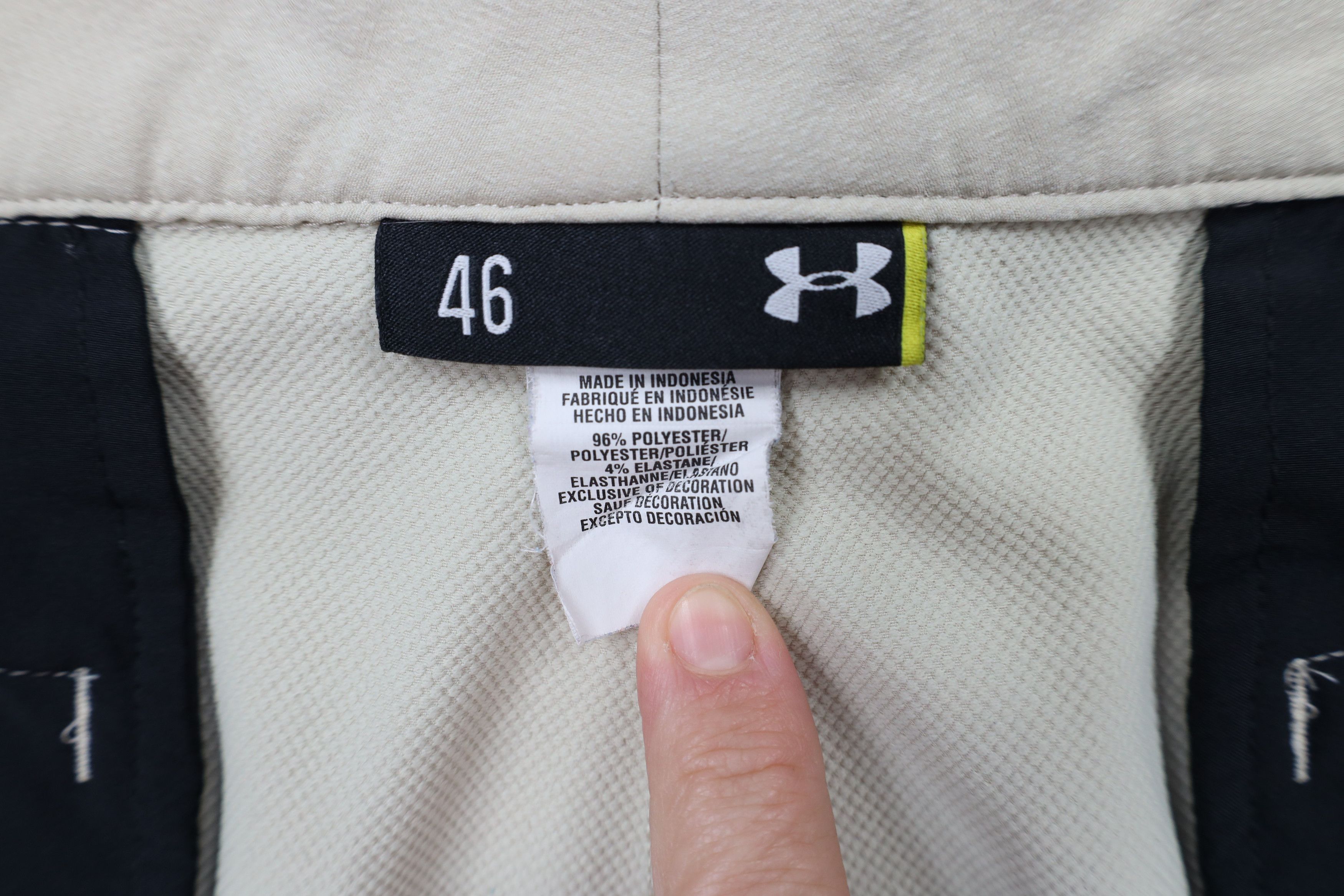 Under Armour × Vintage Under Armour Flat Front Knit Wide Leg Golf Pants Beige Size US 44 / EU 60 - 8 Thumbnail