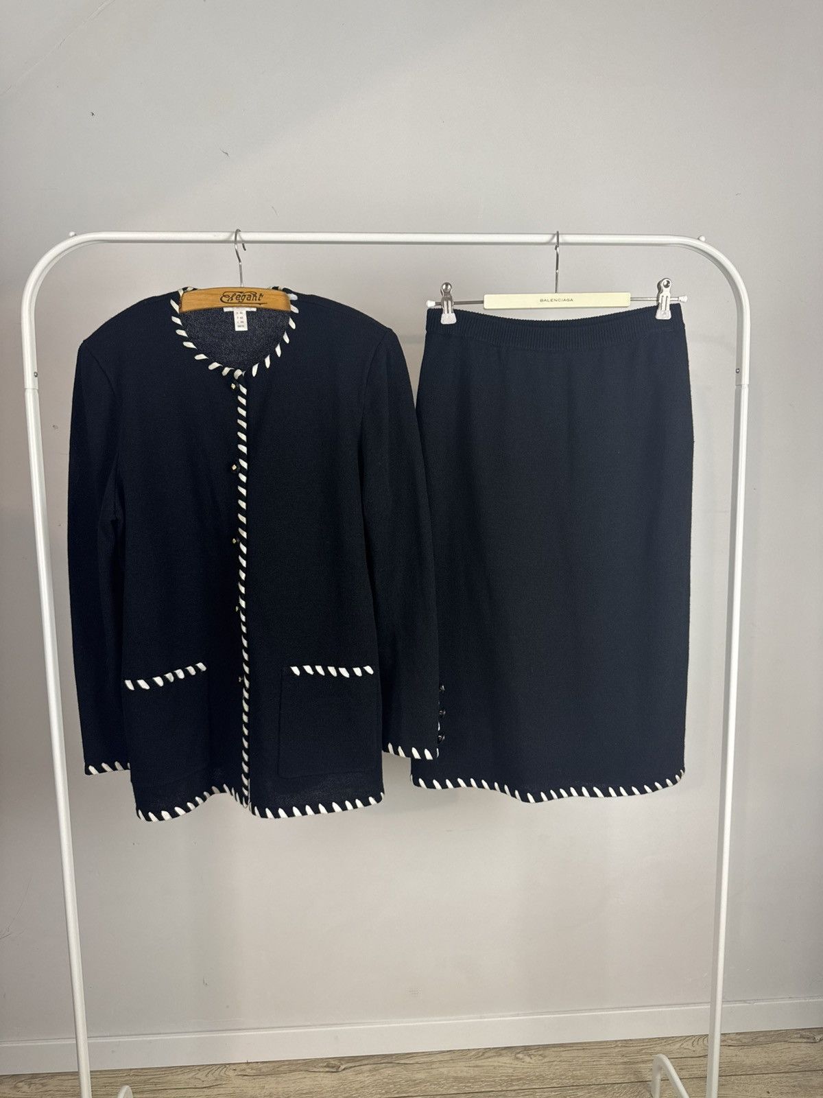 Other Elegance Paris vintage knit two-piece set with trim. Size L / US 10 / IT 46 - 17 Thumbnail
