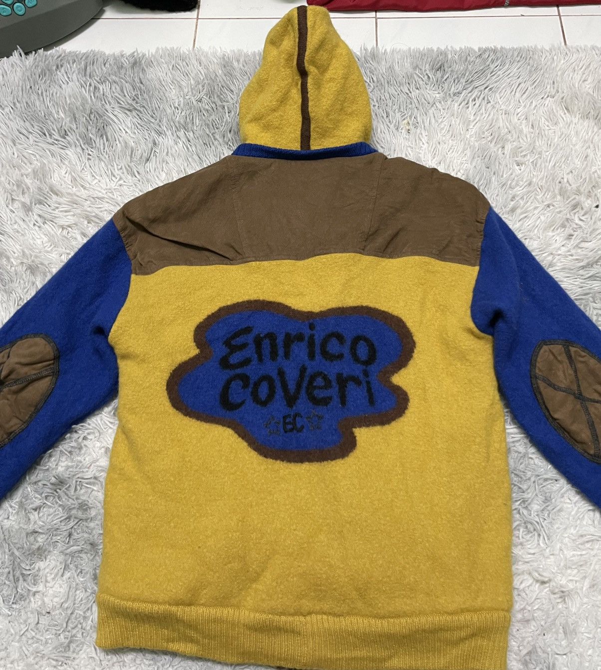 Enrico Coveri × Japanese Brand 90s ENRICO COVERI WOOL ZIPPER HOOD JACKET RARE Size US S / EU 44-46 / 1 - 16 Thumbnail
