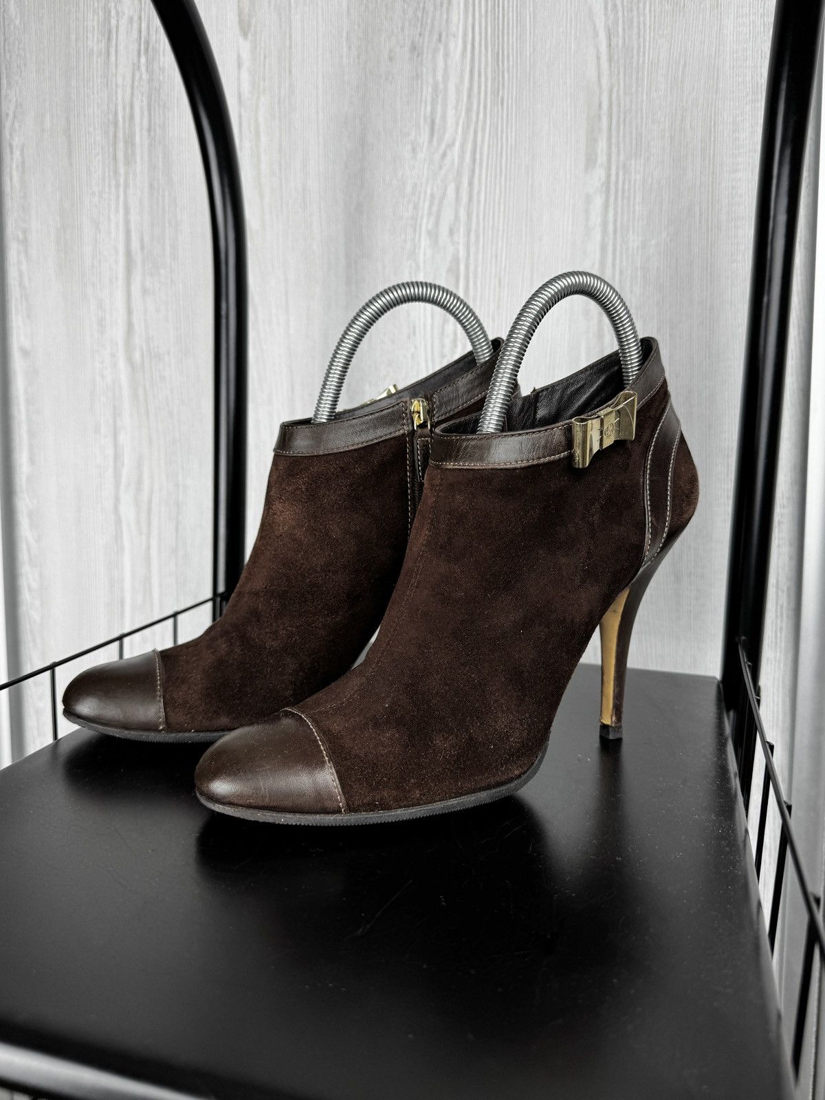 Gucci Gucci Interlocking G Logo Brown Suede Leather Heels Boots Size US 9.5 / IT 39.5 - 2 Thumbnail