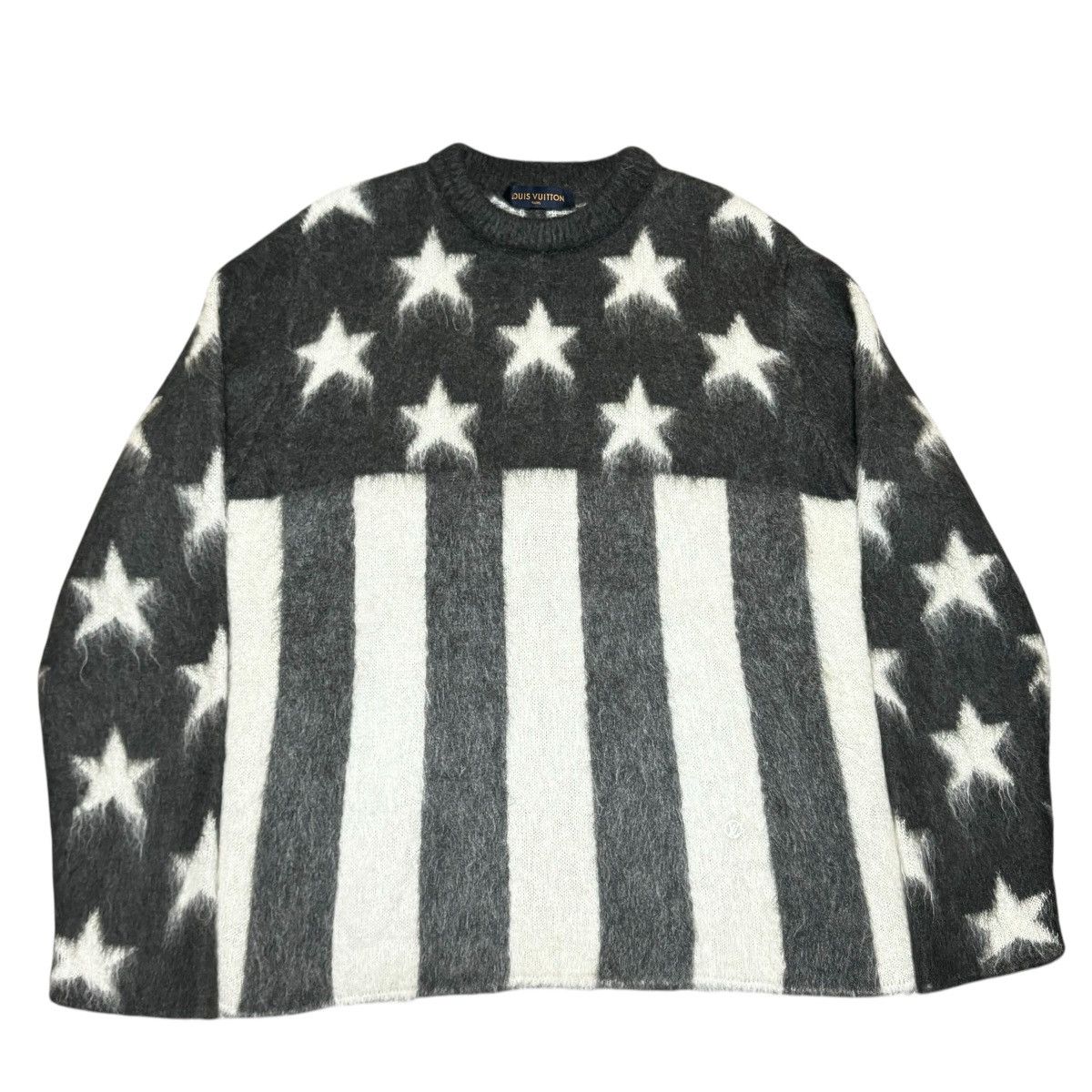 LOUIS VUITTON USAフラッグモヘアニットセーター Louis Vuitton LOUIS VUITTON USA FLAG MOHAIR SWEATER | Grailed