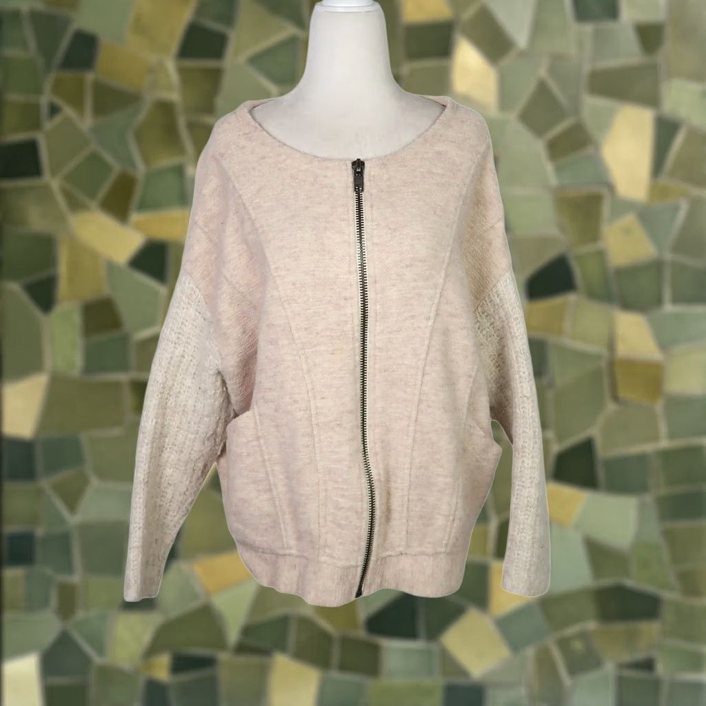 Free People Free People Knit wool combo zip front jacket cream XS Women Size XS / US 0-2 / IT 36-38 - 1 Thumbnail