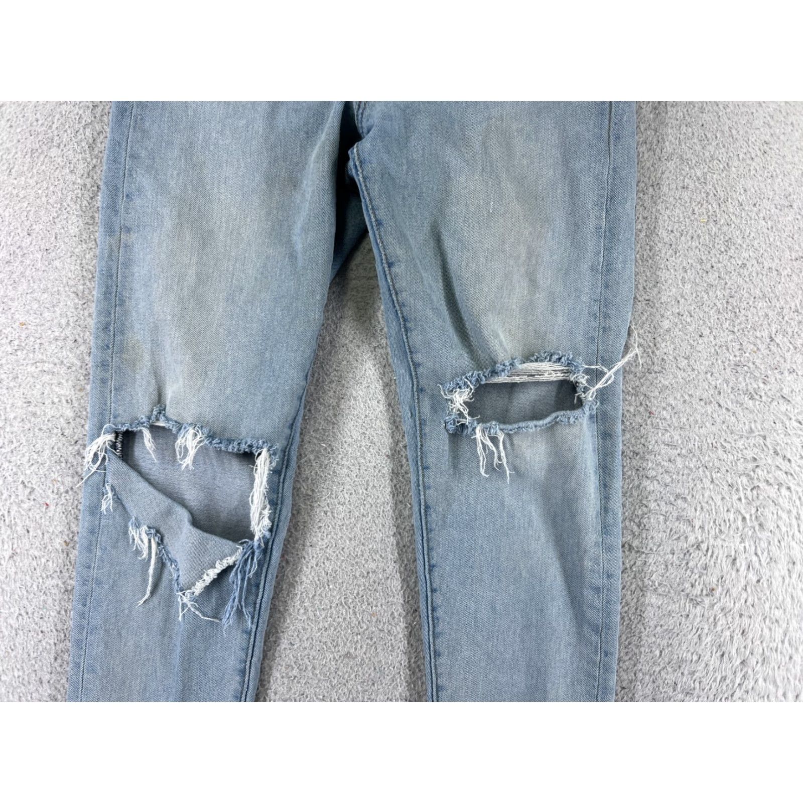 Levi's Levis Jeans Women 28 Blue Denim Wedgie Fit Distressed Button 27x27 Premium Pant Regular Rise Mid Vintage: No Size 28" / US 6 / IT 42 - 3 Thumbnail