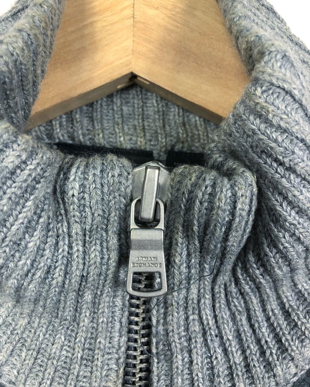 Armani Exchange Rare Armani Exchange AX Acrylic Knitwear Zipper Sweatshirt Size US S / EU 44-46 / 1 - 6 Thumbnail