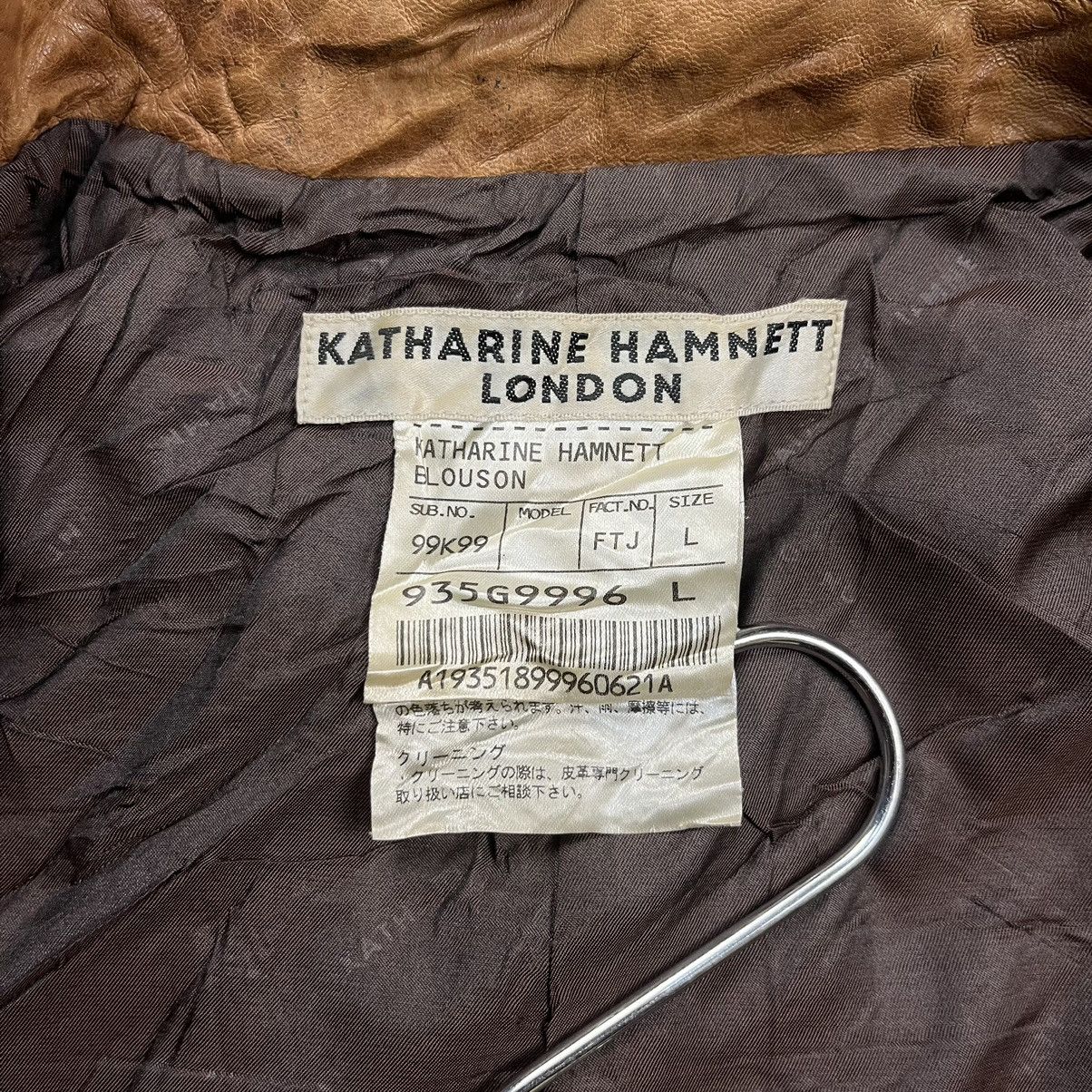 Katharine Hamnett London Vintage Kathrine Hamnett Blouson bomber leather jacket Size US M / EU 48-50 / 2 - 14 Thumbnail