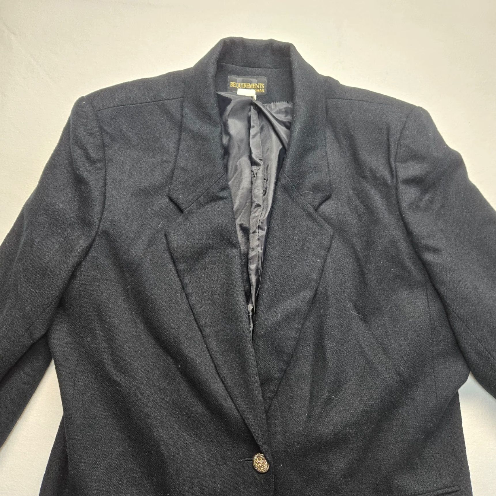 Vintage Requirements Black Button Up Dress Jacket Coat Adult Women's Size 22W Size 3XL / US 20-22 - 2 Thumbnail