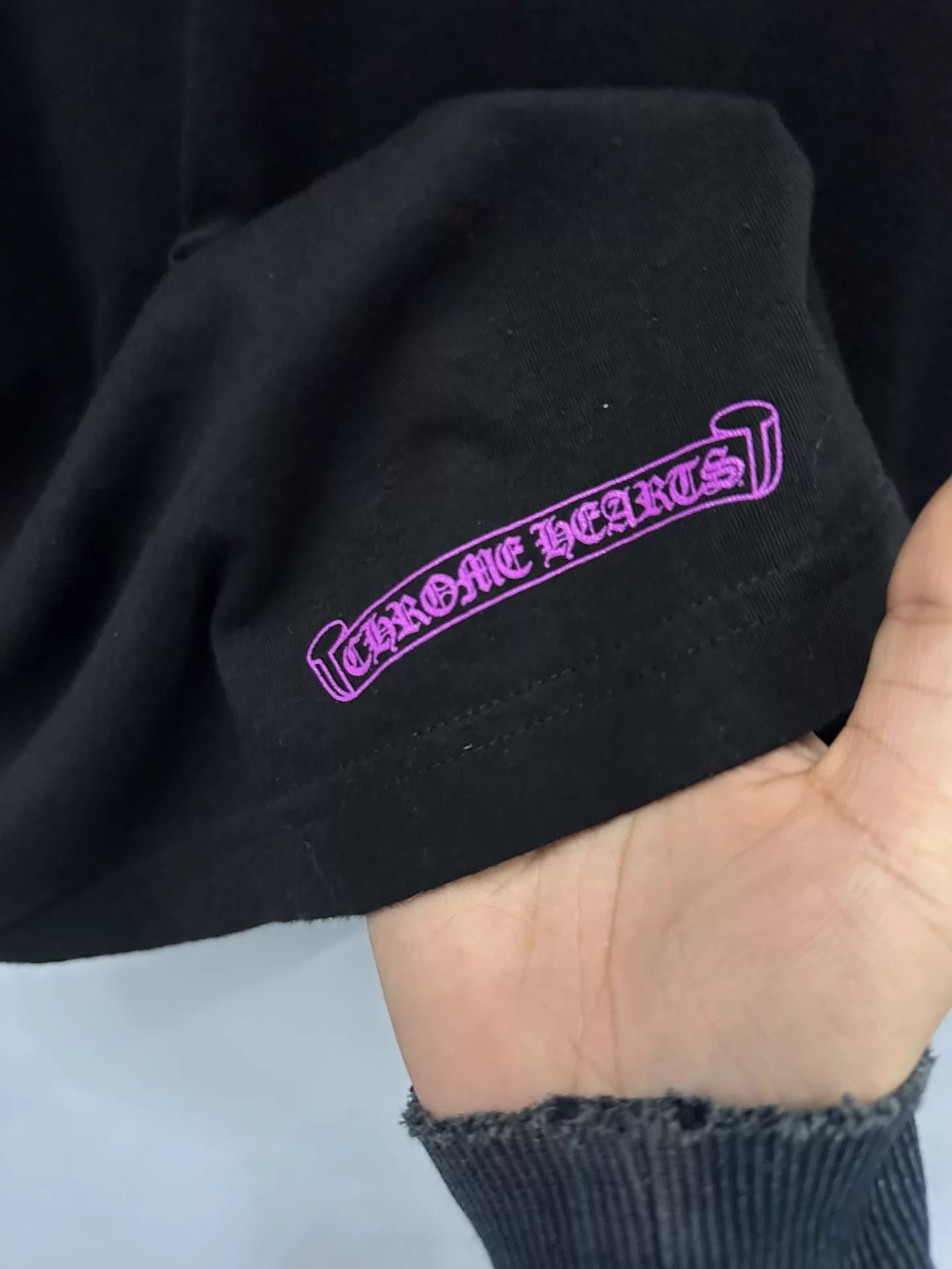Chrome Hearts Chrome Hearts Purple Script Black Collar Short Sleeve XL Size US XL / EU 56 / 4 - 5 Thumbnail
