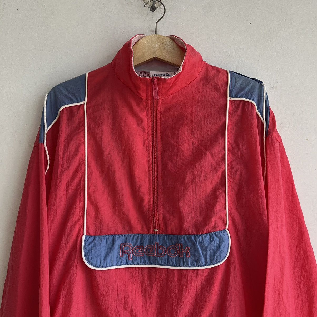 Reebok × Vintage Vintage 80's rebook Anorak Half Zipp Size US M / EU 48-50 / 2 - 2 Thumbnail