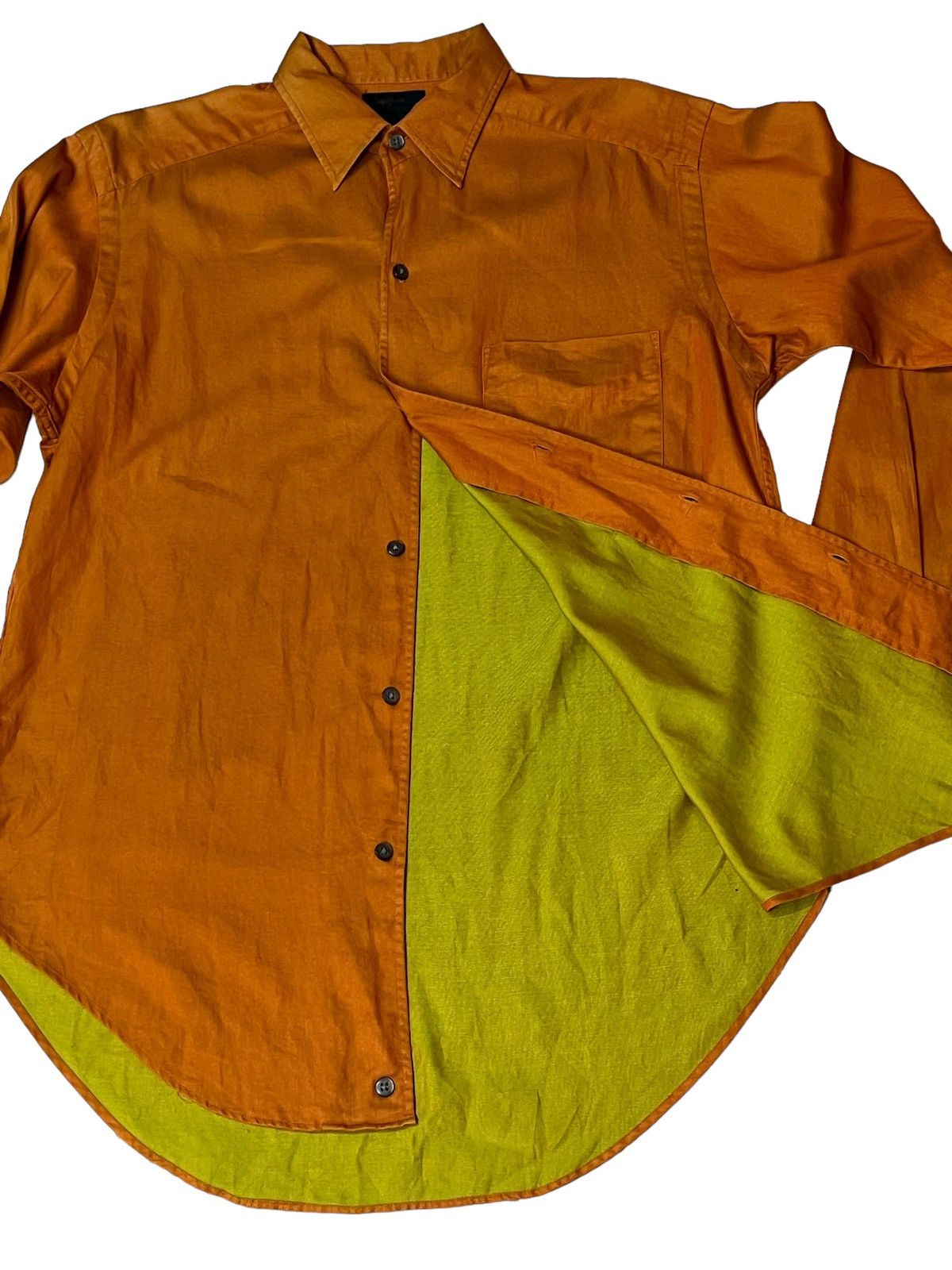 Yohji Yamamoto ICONIC🔥YOHJI YAMAMOTO AAR DURBAN TWO TONE BUTTON UPS SHIRT Size US M / EU 48-50 / 2 - 3 Thumbnail