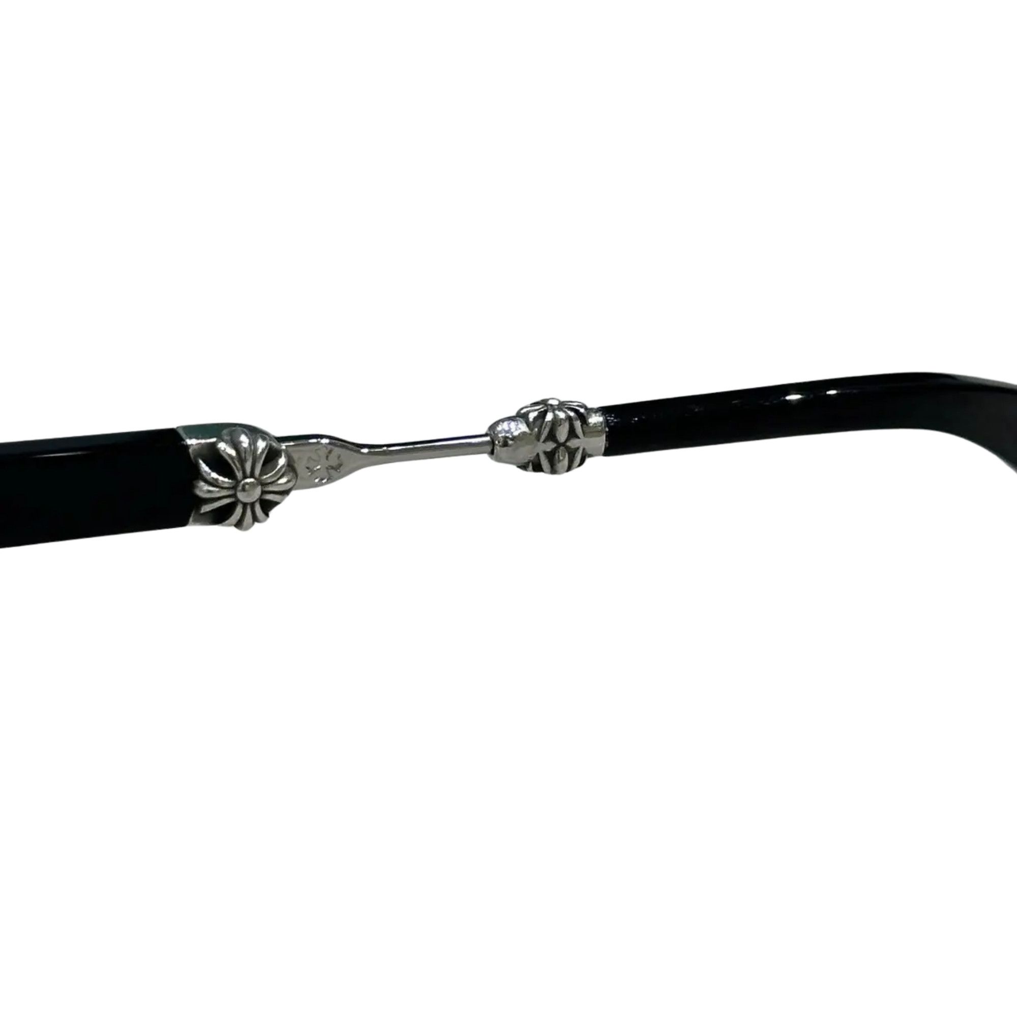 Chrome Hearts CHROME HEARTS EVAGILIST BLACK SHINY SILVER GLASSES Size ONE SIZE - 6 Thumbnail