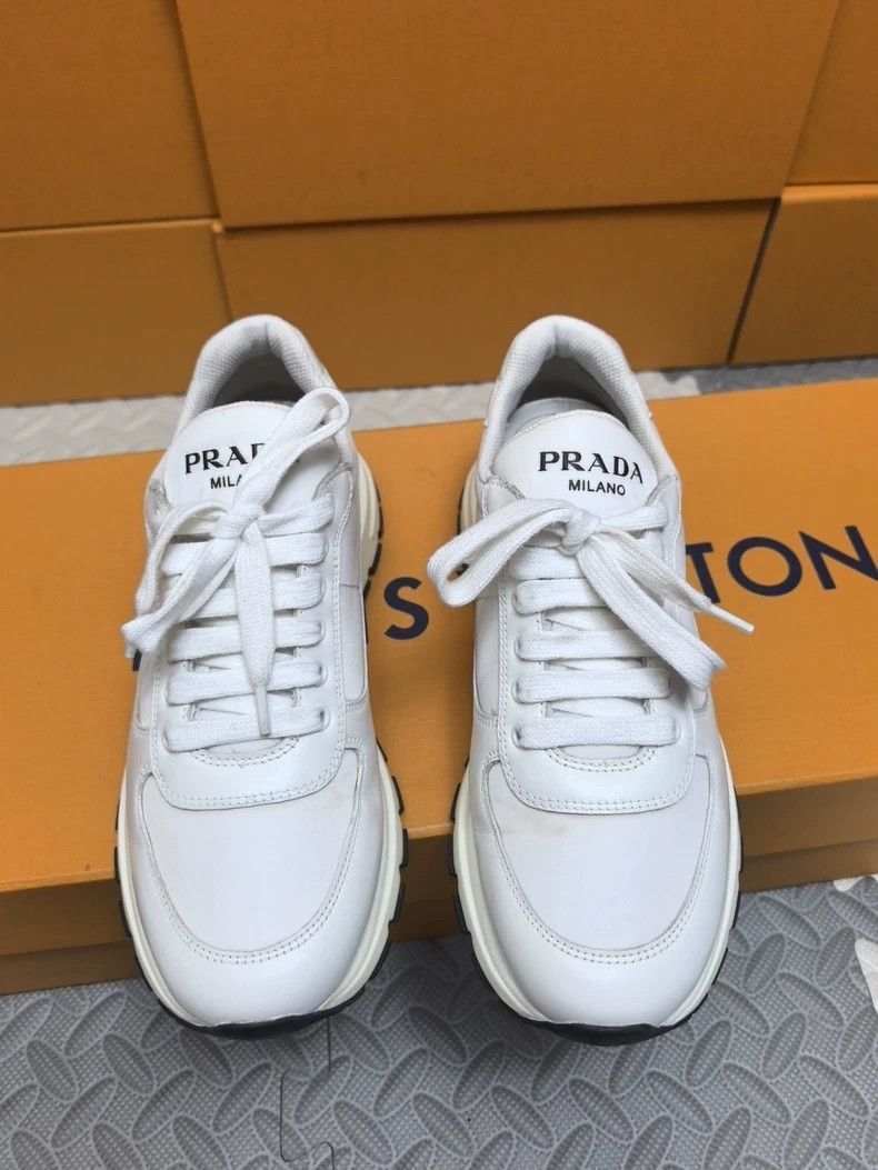 Prada Prada White Casual Athletic Sneakers-2506 Size US 6.5 / EU 39-40 - 4 Thumbnail