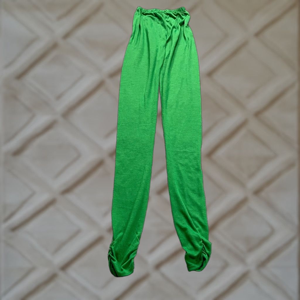 Vintage Unbranded Leggings Womens Green Compression High Rise Slim Soft Stretch 18x22 Size 40" / US 18 - 1 Thumbnail