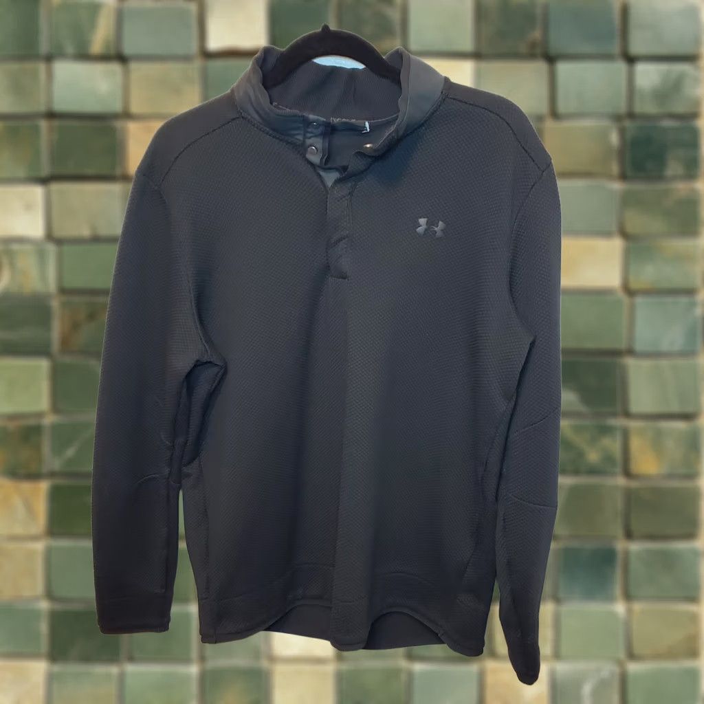 Under Armour Under armour Golf Pullover XL Black Coldgear Storm 1/4 Snap Loose Mens Size US XL / EU 56 / 4 - 1 Thumbnail