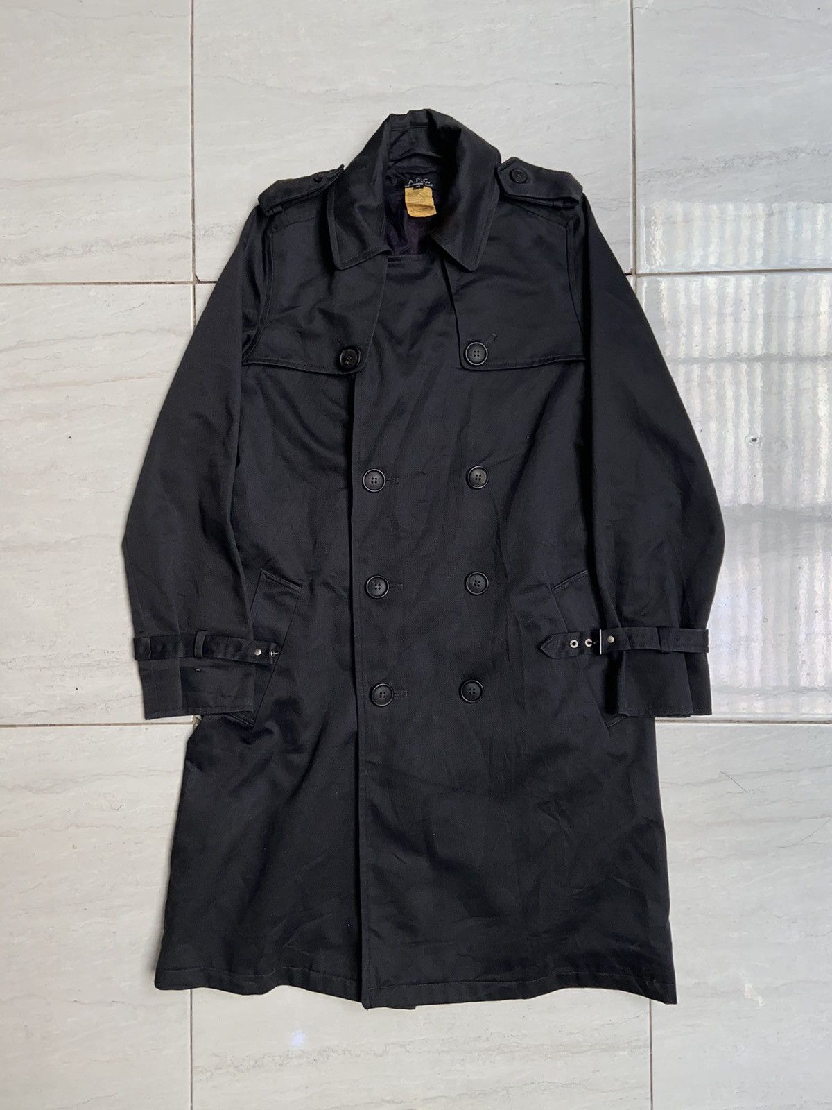A.P.C Black Long Coat Jacket