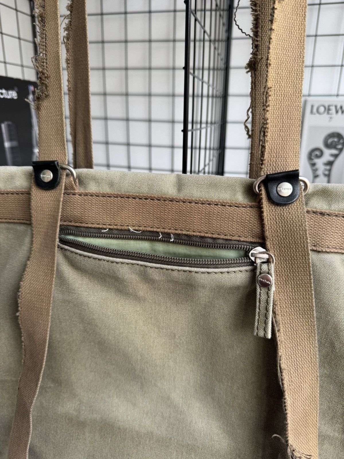 Japanese Brand × QWSTION × Seditionaries Qwstion Distressed Backpack Denim/Leather Size ONE SIZE - 7 Thumbnail
