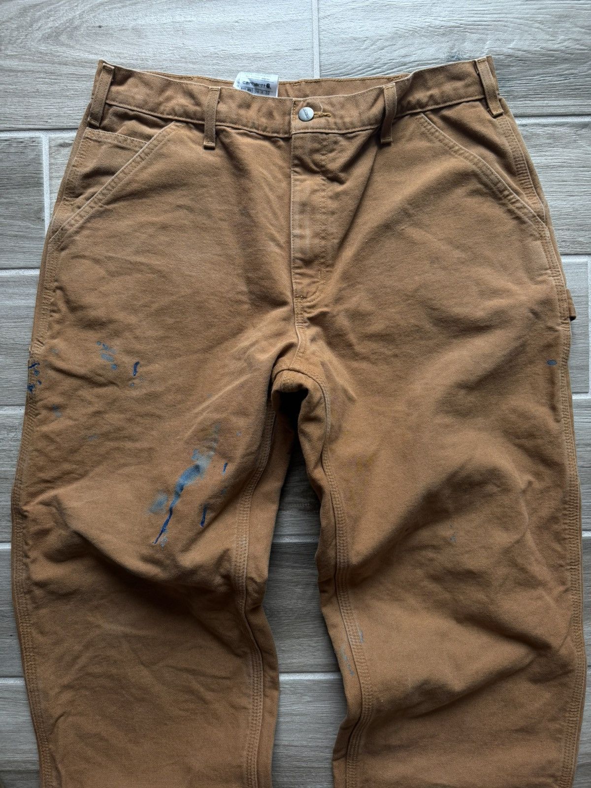 Carhartt Vintage Carhartt Cargo Carpenter Pants Size 36x32 Tan/Brown Size US 36 / EU 52 - 5 Thumbnail