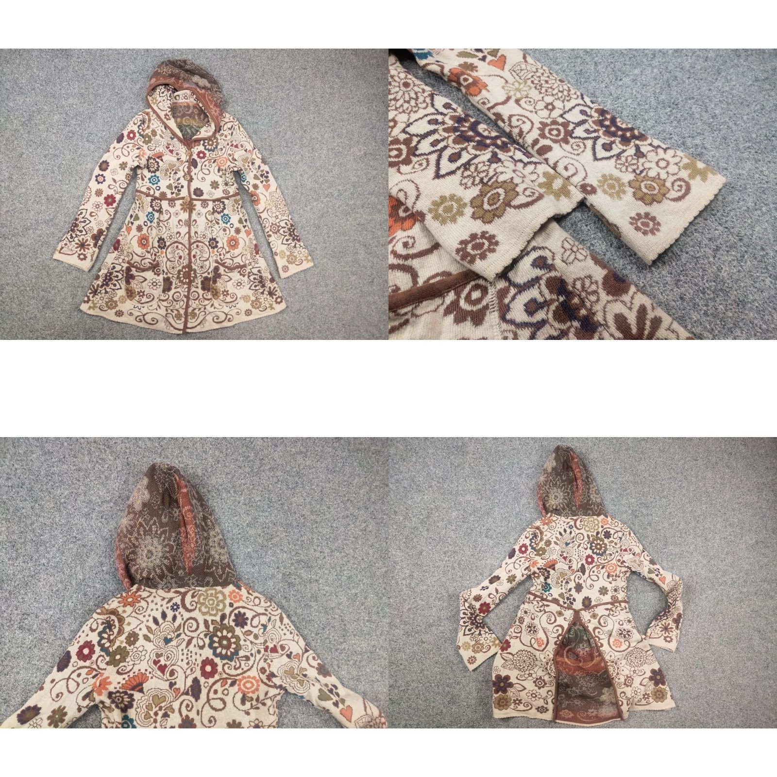 Vintage VINTAGE IVKO Embroidered Wool Cardigan Womens Floral Boho Knit Button Sweater Hoodie Size M / US 6-8 / IT 42-44 - 9 Thumbnail