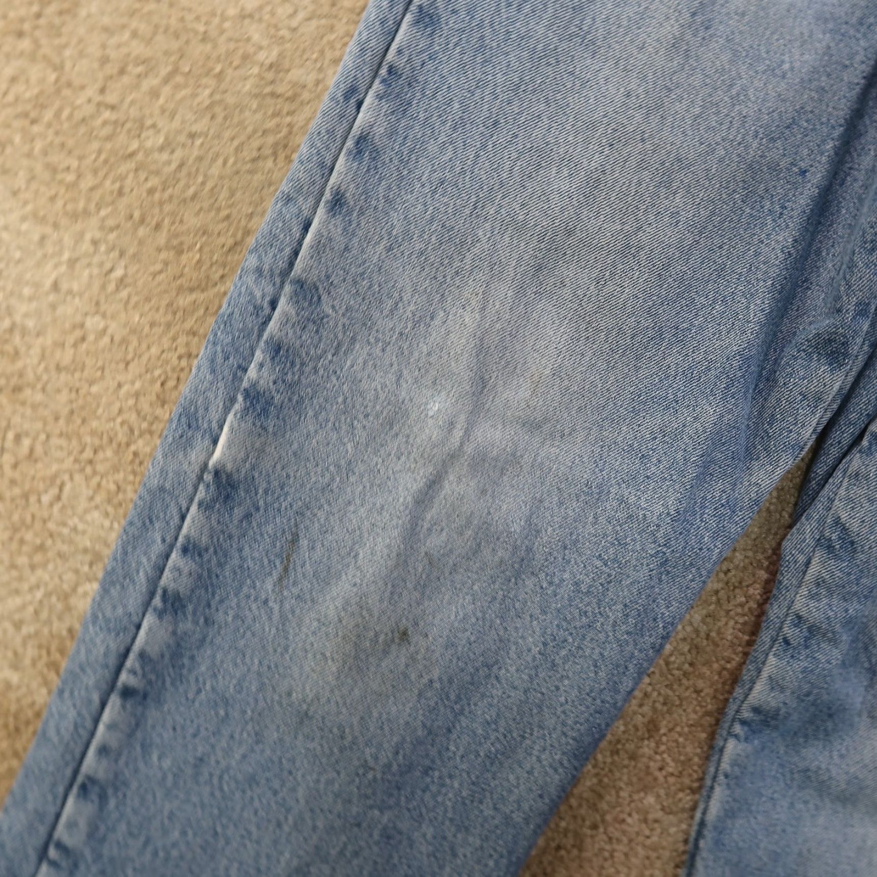 Vintage VINTAGE LL Bean Flannel Lined Jeans Men 35x34 Distressed Denim Blue Size US 35 - 3 Thumbnail