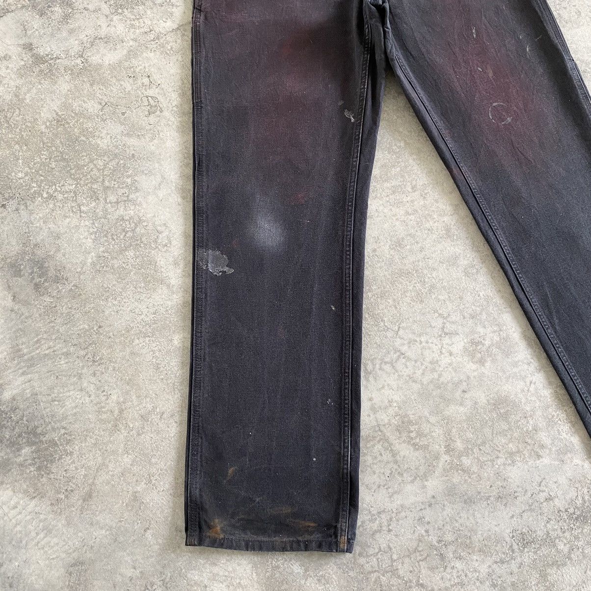 Carhartt Trashed VTG Carhartt Faded Dirty Carpenter Workwear Pants Size US 33 - 7 Thumbnail